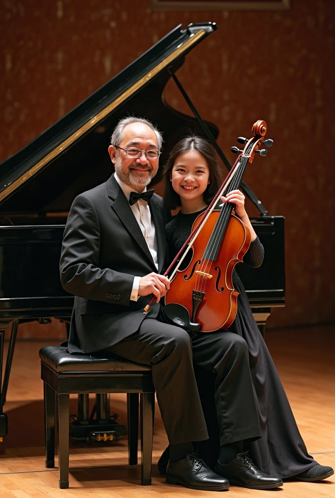 4k, Best quality, masterpiece, ultra high res, beautiful lighting, (realistic, photo-realistic:1.4), realistic background,  jokowi, 1man, 50 years old, playing violin, Long shot, wide shot, full shot (shows full subject + surroundings). The musician's fingers dance along the strings, caressing them with a tender touch. Each movement is deliberate and precise, as if engaged in an intimate conversation with the instrument. The hand glides effortlessly across the fingerboard, effortlessly navigating the intricate tapestry of notes.