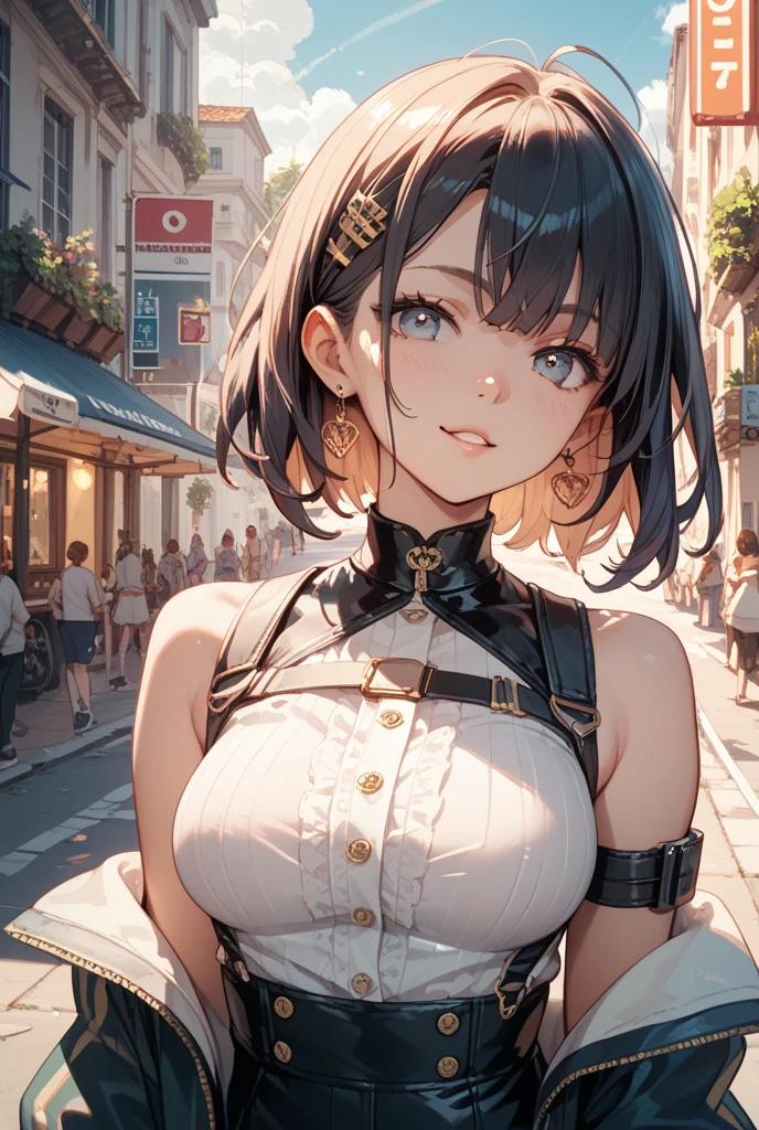 maid girl,(((1girl))),((maid girl with extremely cute and beautiful black hair)),

(large breasts:1.4),bountiful breasts,fluffy breasts,H cup bust,bust up,bulging bust top,(((black bob hair:1.35,colored inner hair,short hair,ear breathing))),((heterochromia:1.5,eye1 blue,eye2 purple,perfect eyes,upturned eyes:1.3,beautiful detailed eyes,finely detailed beautiful eyes:1,big highlight on eyes:1.2,slanted eyes)),((fat)),(((lustrous skin:1.5,bright skin: 1.5,skin tanned,shiny skin,very shiny skin,shiny body,plastic glitter skin,exaggerated shiny skin,illuminated skin,wet legs))),(spider lower abdomen,narrow waist,wide hip,athletic body,inflated legs,delicate detailed fingers,detailed body,human hands,(detailed face)),

cute,slutty,seductive,erotic,(((nsfw))),

zettai ryouiki,(maid headdress),maid uniform,Headdress,(maid),sleeveless,mini skirt,boots,cleavage cutout,bare legs,clothes with a lot of lace frills,((wet clothes,detailed outfit,detailed clothes)),

(dynamic pose:1.0),solo focus,embarrassed,blush,sweat,((tears,open mouth)),moist eyes,(centered,scale to fit dimensions,Rule of thirds),

cyberpunk city by the ocean at night, with bright neon signs and dark stormy clouds and puddles,

High resolution, sharp focus, (ultra detailed, extremely detailed), (photorealistic artwork:1.37), 8k wallpaper,((synthwave background theme)),((vibrant colors)),(intricate),masterpiece,(best quality),