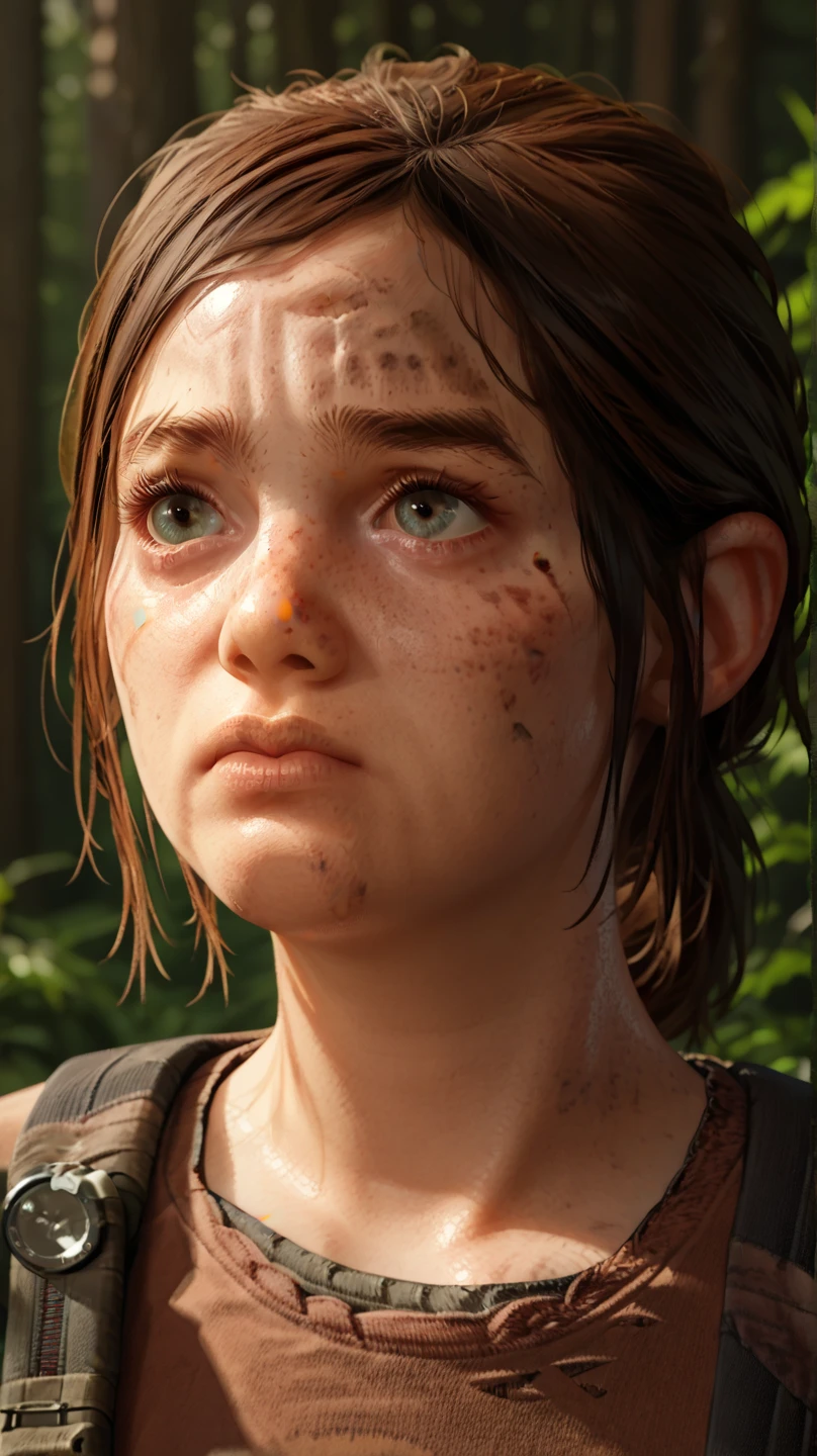 (the last of us:0.9), (Ellie:0.9), natural hair, realistic portrait, 4k, supreme detail, highly detailed, artstation, smooth, sharp focus, cinematic lighting