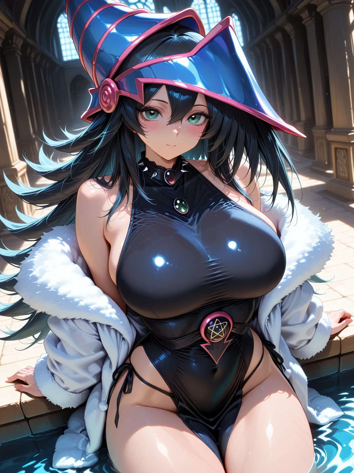1 girl, Beautiful photorealistic Prestige KDA all out Ahri from League of Legends blushing, string bikini armor, Shibari, blindfold, electric chair, major cleavage, breast indentation, Ahri inside a Runeterra prison, slave collar, chain around her neck, roleplay bdsm, high fantasy, gravure, lewd, busty, highly detailed, 8k, high resolution, solo, big juicy lips, thick juicy thighs, makeup, large shiny breasts, gloves, looking at viewer, photorealistic, Cinema 4D, octane render, innovative, sexy, curvy but slender, mystical aura, smokey mist around Ahri, illuminati style, use advanced machine learning to create the perfect succubus waifu Ahri alone sitting in an electric chair, exposed camel toe, vice magazine photography style, trending on Pixiv, trending on civitai, perfect composition, sfw, professional quality, unreal engine