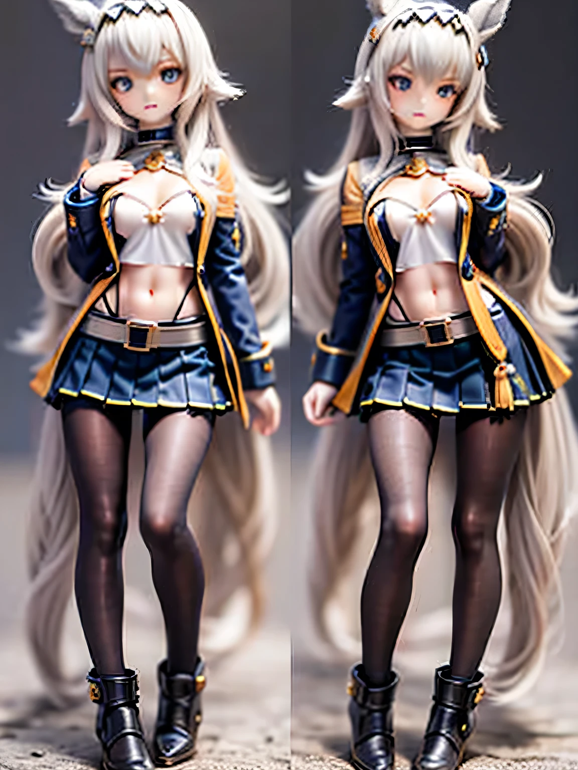 Gricape Full Body Pose softly textured femininity