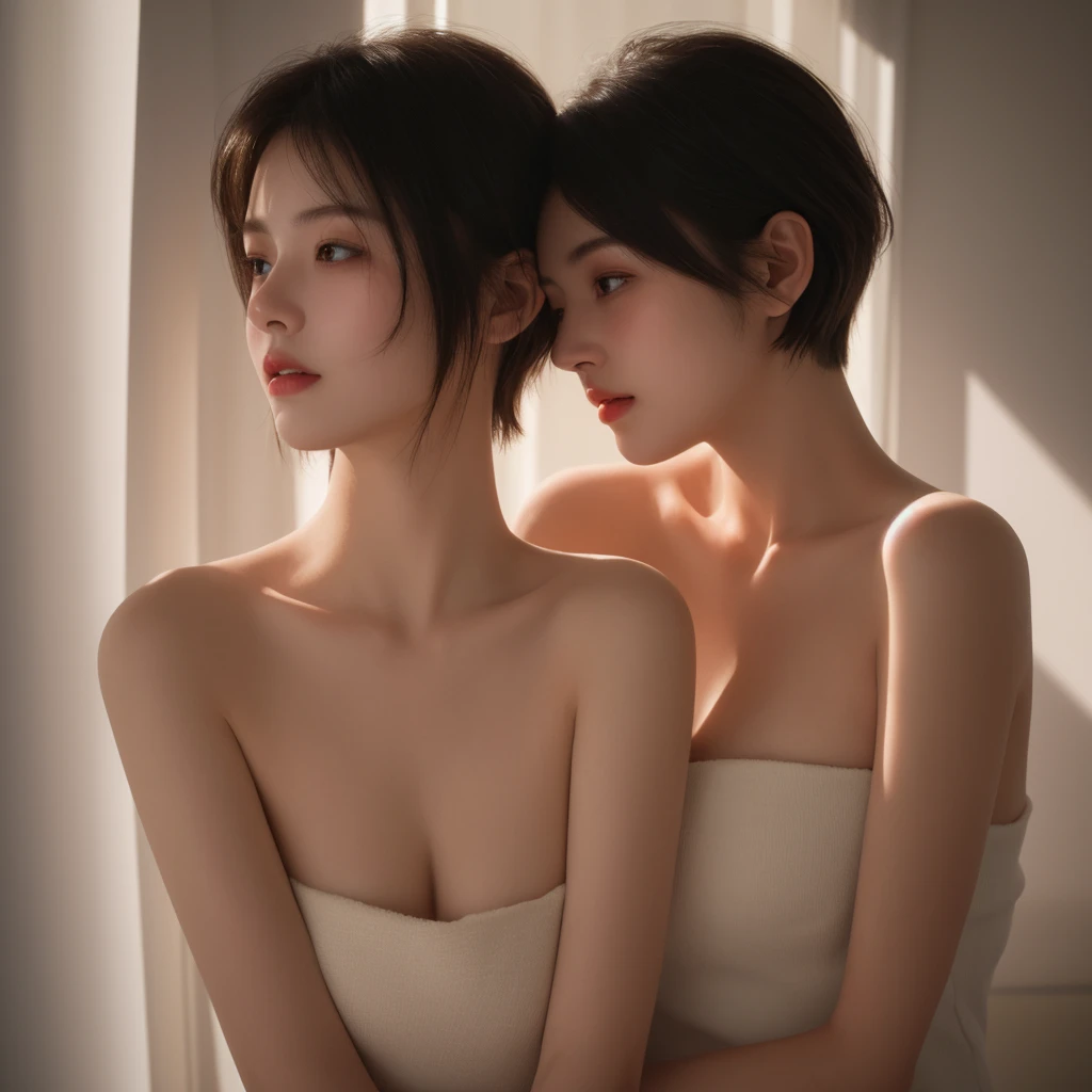 　4K,((Highest quality)), ((masterpiece)) , BREAK,((one girl)), (detailed),((in Office)), ((One girl)),((perfect anatomy)), ((nude)),((12 years old)),((flat chest:1.6)), (stare at viewer with stern eyes:1.5),((one girl)),(bitting own lip:1.1),(angry:0.9),nose blush,(shamefull:1.2),(bob cut hair),surprised, ((beautiful realistic face)),((A bow tie)),Beautiful Korean Women, Beautiful young Korean woman, Young and adorable Korean face, Gorgeous Young Korean Woman, Korean Girls, Girl cute beautiful face, Portraits of Korean female idols, Young and pretty Asian face, Cute natural anime face,Asian pretty face,((finely detailed face)),((glistening eyes)),((glistening eyes )),((large eyes)),(( pretty eyes)) ,(detailed),Perfect Face,((One girl)), ((clear eyes)),((show nipples)),((beautiful skin)), don't wear anything ,(show nipples),(upper body),(A regretful face)