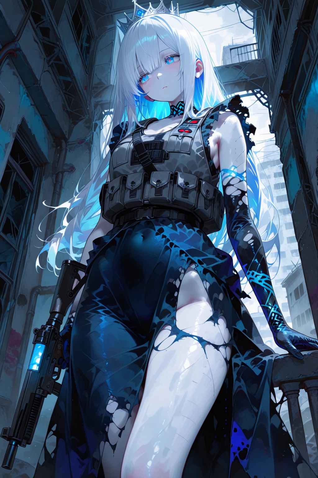 a doctor who in a fantastical sci-fi world, highly detailed, cinematic lighting, dramatic pose, ultra-detailed face, piercing eyes, intricate outfit, advanced technology in the background, moody color palette, epic scale, photorealistic, 8k, masterpiece