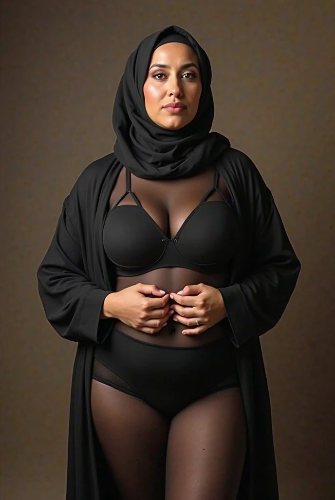 RAW photo,candid photograph, full body,photo of a beautiful,influencer,30yo Arab woman,black hijab, detailed skin, naked, looking at viewer, thick body structure,white background,no background, candid pose,blue light, film grain, kodak color, instagram LUT