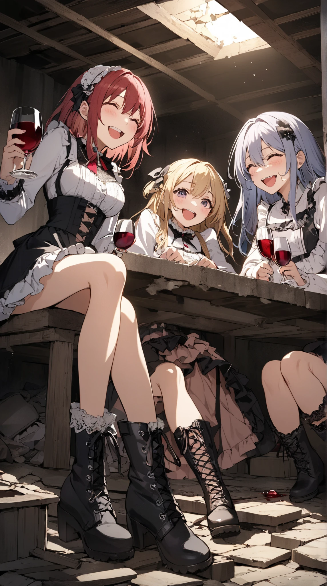 Highest quality, Tabletop, (複数のgirl), 6+girl, 6人のgirl, 6人のgirl, lureする, obscene, desire, lure, (Stir),