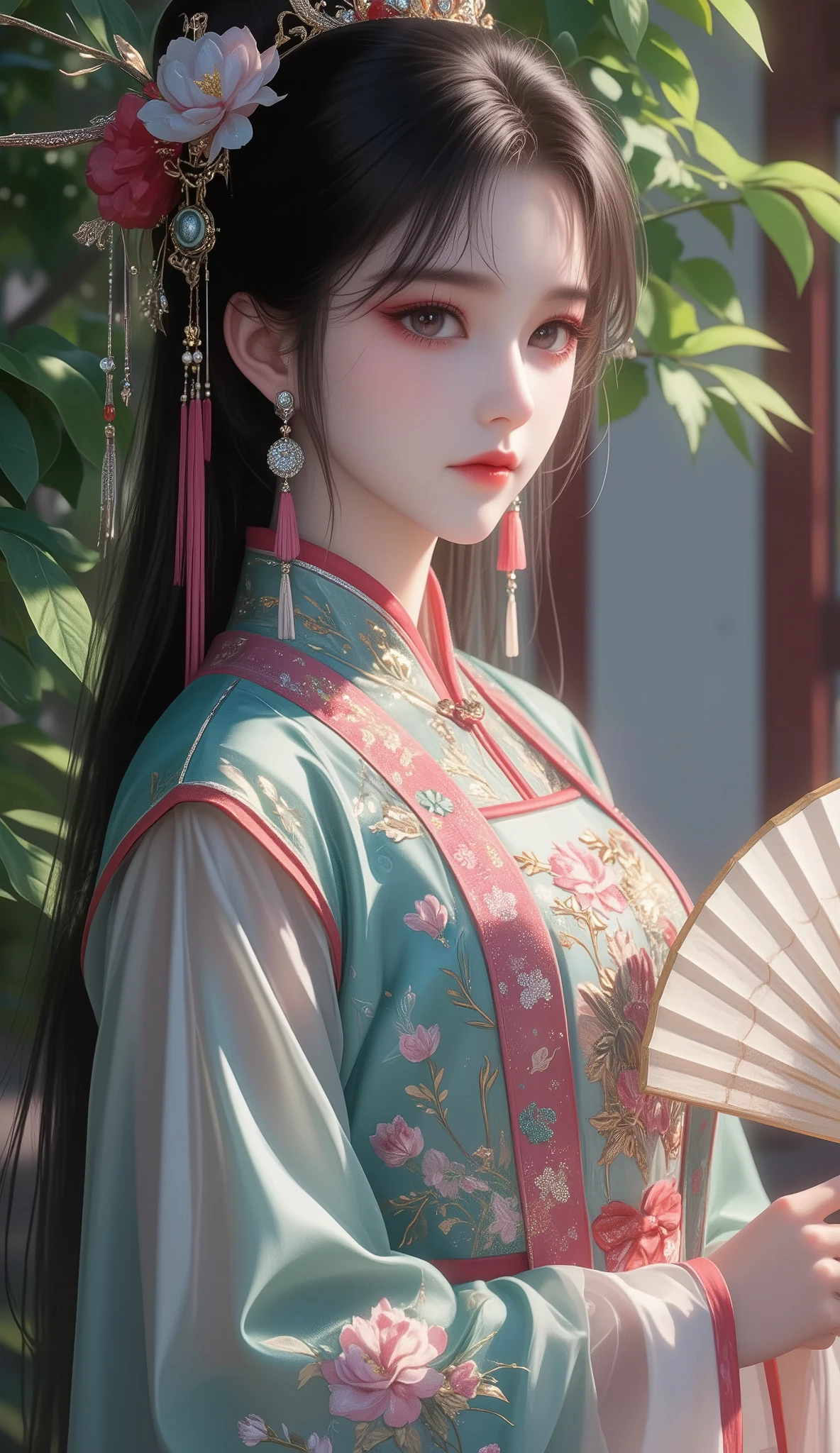 Girl in Vintage Chinese Dress