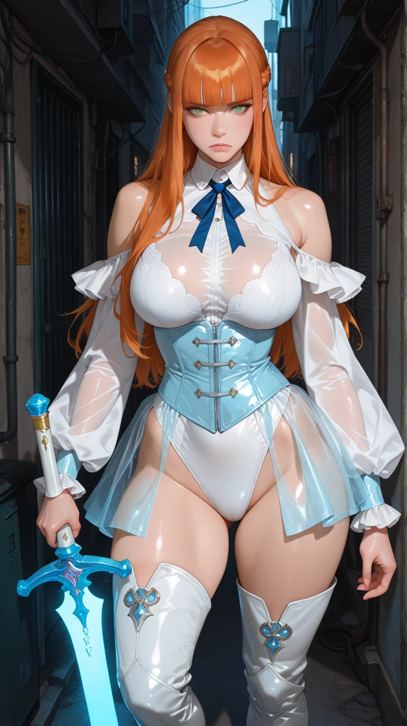 ((1girl, solo)), erza scarlet, beautiful body, (perfect anatomy, perfect body, perfect hands, perfect legs), nice hands, natural proportions, sexy body, large breasts, standing BREAK
((extremely detailed face)), brown eyes, (beautiful detailed eyes:1.6), (realistic pupils, realistic iris:1), expressive eyes, ((looking at viewer)), (clear eyes:1.3), (hyperrealistic:1.2), (detailed skin texture:1.2), smooth skin, red hair, long hair, (hair over one eye:1.3), heart pattern hairband, PaleTurquoise hairband, (detailed lips:1.2), (attractive lips:1.1), (glossy lips:1.1), (smile), perfect face, perfect eyes BREAK
playboy bunny, fake animal ears, rabbit ears, white detached collar, PaleTurquoise bowtie, collarbone, cleavage, highleg leotard, (PaleTurquoise trimmed leotard:1.3), (covered navel:1.3), white elbow gloves, PaleTurquoise wrist cuffs, bare shoulders, (black pantyhose:1.5), black footwear, high heels BREAK
(masterpiece:1.5), anime-style, top quality, best quality, (beautiful and aesthetic:1.2), (ultra detail:1.5), Ultra-detailed depiction, Ultra-precise depiction, extremely detailed 8k illustration, high resolution, (highly detailed shading:1.2), (realistic lighting:1.4), perfect lighting, vibrant colors, dynamic tones, striking hues, 8k, absurd resolution, perfect shadows, hdr, UHD, ambient lighting, realistic, ultra-realistic, photo realistic, highly detailed, rich detail, luminous colors, fine texture, intricate design, professional illustration, (soft light:1.2), (illustration:0.7)