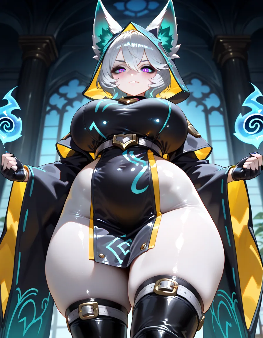 (masterpiece, best quality), 1girls, big belly, blurry background, huge belly, art by kipteitei, round belly, chubby, curvy, white button-up shirt, skirt, thighhighs, simple_background, gradient_background, belly bursting out of shirt, belly grab, enormous belly, fat belly, thicc, bigger belly, sitting on chair, really big belly, jiggly belly, shirt covering belly, belly cover by shirt, glasses