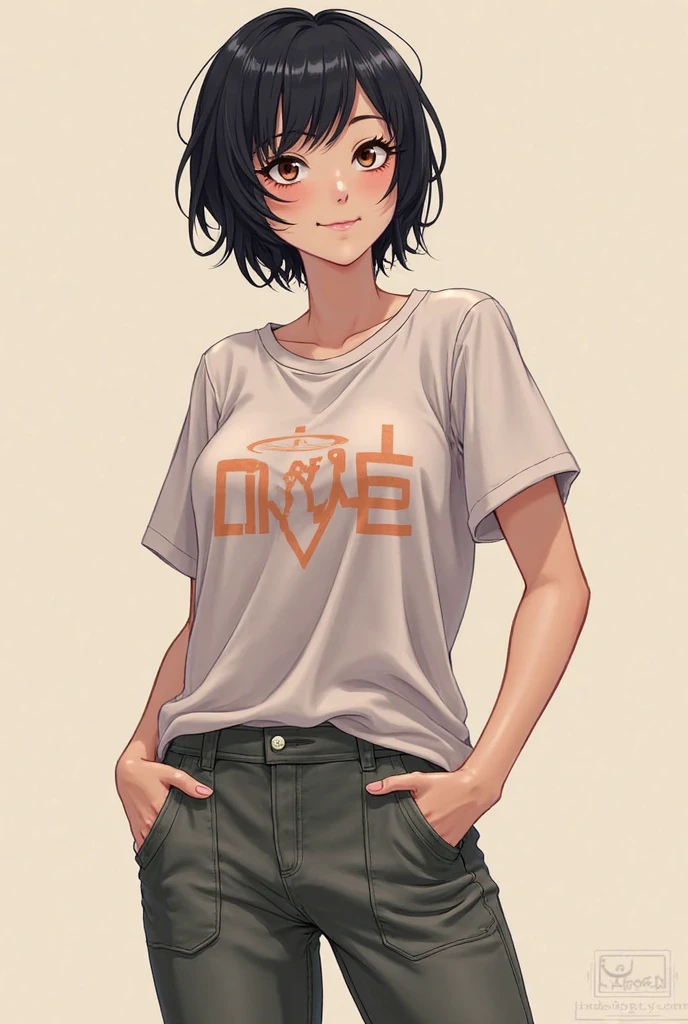 tshirt design, rzminjourney, Vector art, summer design, Hot as Hawaii, Super Short Hair, side lock hair,