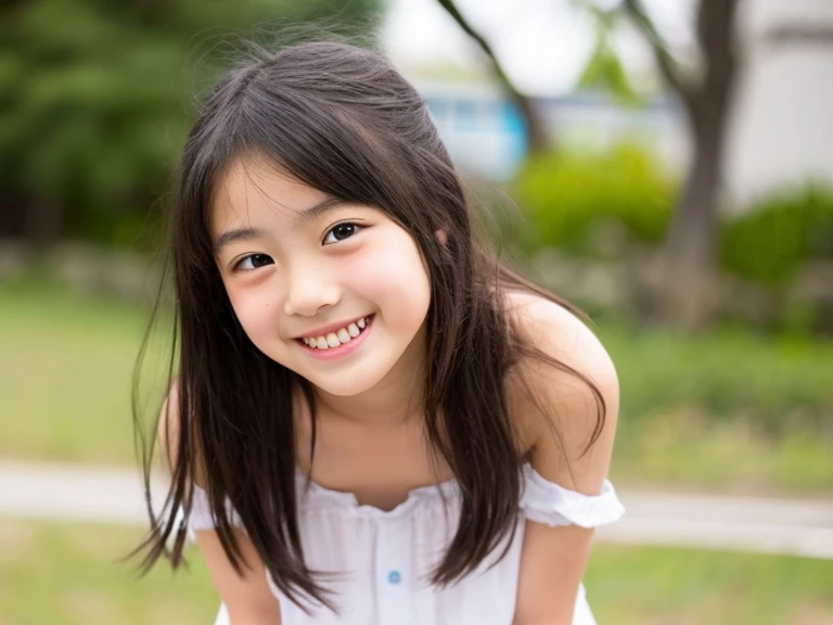 Elementary school students in tousled hair, Light smile, fair skin. Cub A