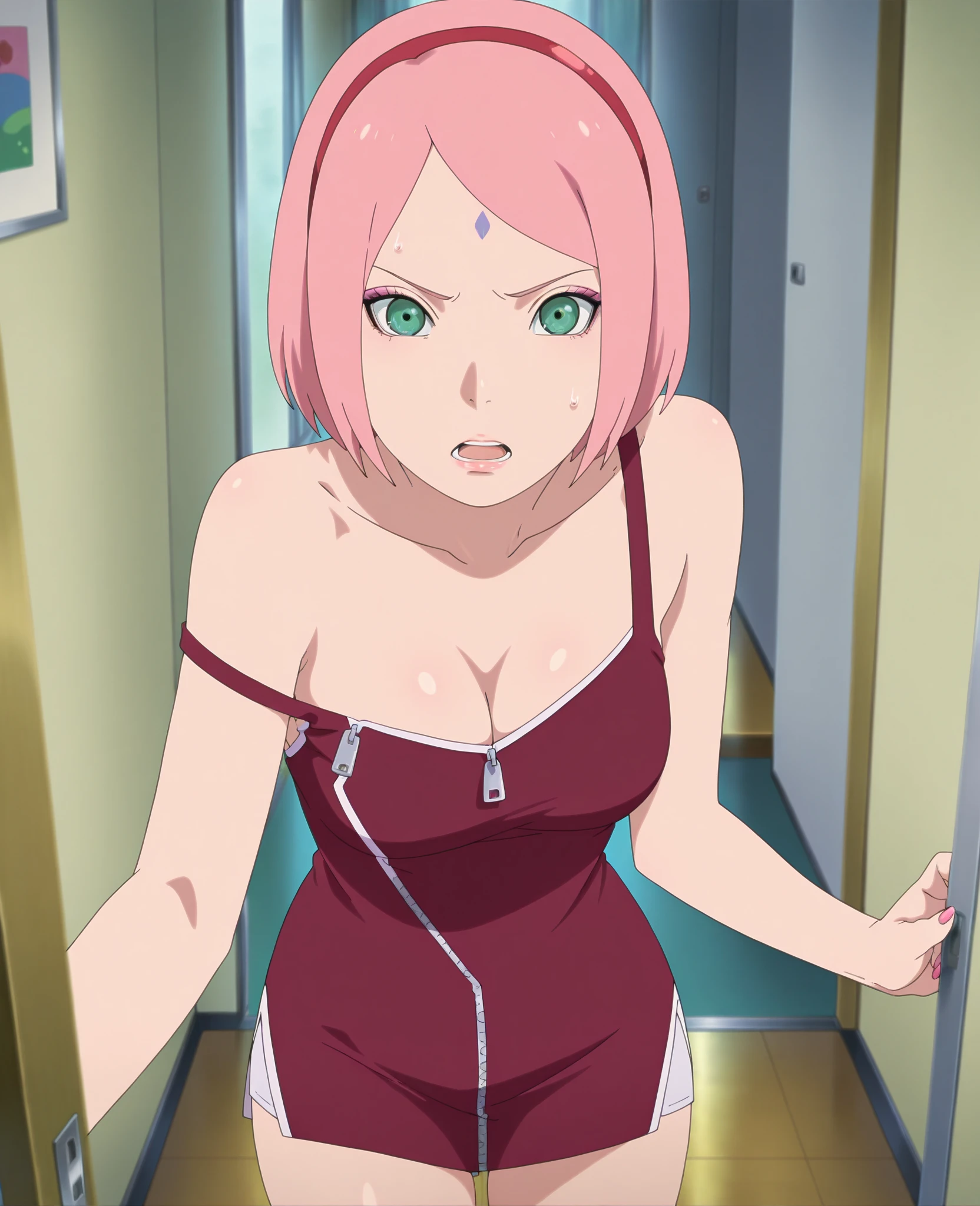 ((((masterpiece, best quality, high resolution)))), Extremely detailed 8K, Beautiful girl with slender body, (Ultra HD, Ultra-detailed, Highly detailed, Highly realistic, Ultra-realistic, photograph realistic), (1girl:1.5), (dynamic poses), facing at camera, light smile, average breasts, cleavage, (beautiful detailed face, beautiful detailed eyes), fluffy off-shoulder yukata, summer festival in background, cityscape scenery, street, night light, night time