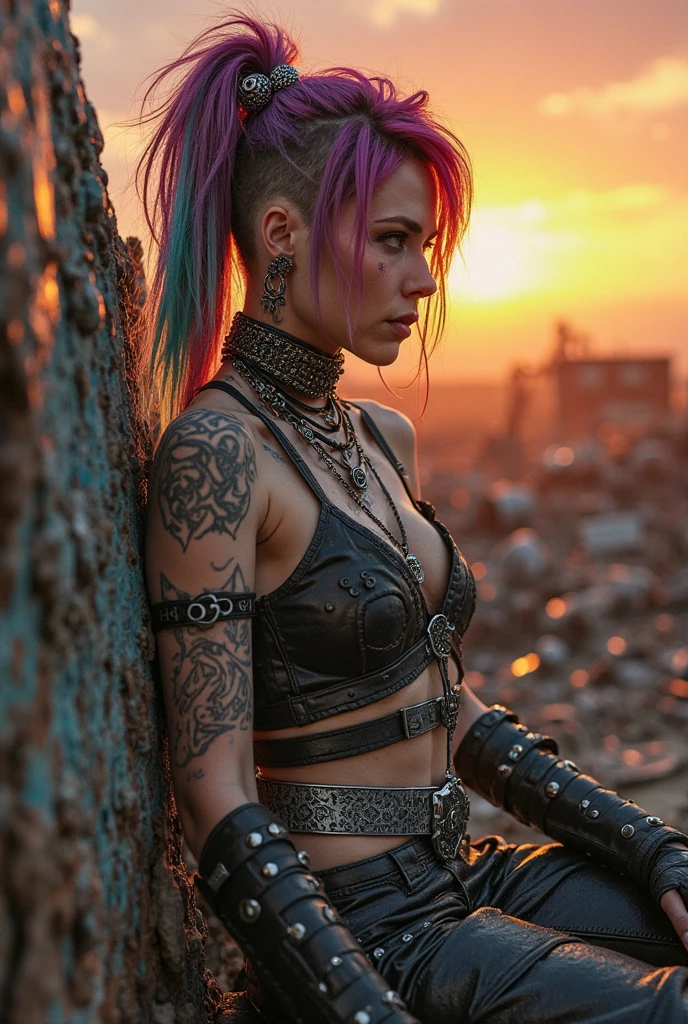 ((Best quality)), ((masterpiece)), (highly detailed:1.3), 3D, arcane style,In the dark and courageous dystopian city of Piltover, plagued by violence and divided into two opposing factions, a young prodigy named Jinx emerges. Having endured unimaginable loss and abandonment, she embraced a life of chaos and destruction. Known for her inventive and explosive abilities, Jinx becomes an icon of rebellion against the oppressive forces that control the city. However, haunted by guilt and battling inner demons, she must confront her past and decide whether to continue on the path of anarchy or seek redemption amid the turmoil. Explore Jinx's journey as she navigates a treacherous world, fighting for survival, unlocking secrets, and discovering the true meaning of her twisted existence, chaos reigns supreme, and at the center of it all is Jinx, the embodiment of unpredictability. Delve deep into Jinx's twisted mind, exploring the origins of his madness and the driving force behind his destructive nature. Unravel the moments that shaped her into the crazed, iconic character we know. Take us on a wild journey through the vibrant streets of Piltover and the shadowy suburb of Zaun as Jinx wreaks havoc with his explosive arsenal. Can redemption find its way into Jinx's fractured soul? Or will she dance forever on the edge of sanity, embracing the chaos that fuels her very existence? Arcane's fate hangs in the balance as Jinx's path intertwines with unlikely allies and formidable enemies. Ignite your imagination and paint a vivid portrait of Jinx's distorted psyche, capturing the essence of her madness and the indomitable spirit that defines it, HDR (High Dynamic Range), Ray Tracing, NVIDIA RTX, Super-Resolution, Unreal 5, Subsurface Scattering, PBR Texturing, Post-processing, Anisotropic Filtering, Depth of Field, Maximum Clarity and Sharpness, Multit Textures