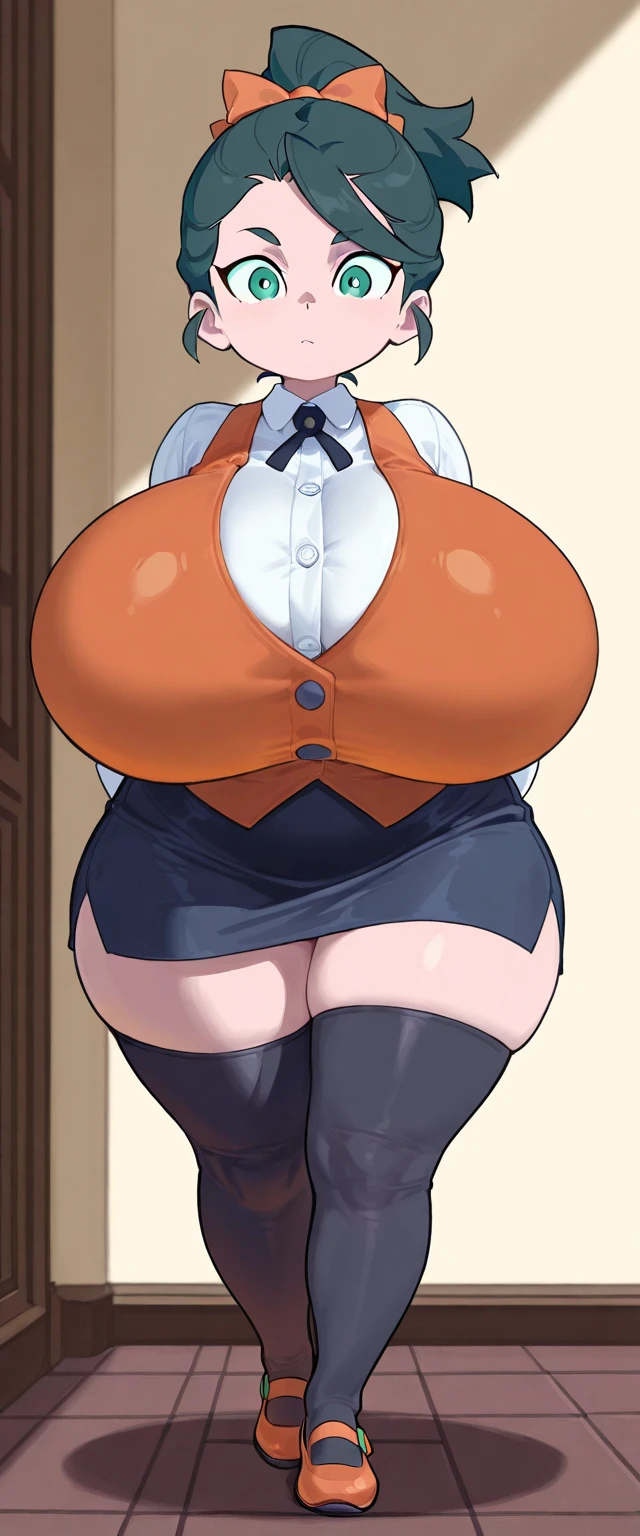 (Perfect body),highest quality,(8KP○rtrait),(anime screen cap)、NSFW、Sweat,((big breasts))、police hat、female police officer、(black hair),(bob cut)、dull bangs、yellow eyes,((thick thighs)),((big ass))、、(Navy Blue Leotard)、glare、blush、((narrow your eyes))、adult w○ man、(((embarrassing)))、(In town)、((muscular))、fingerless gloves、(thick waist)、Are standing、black boots