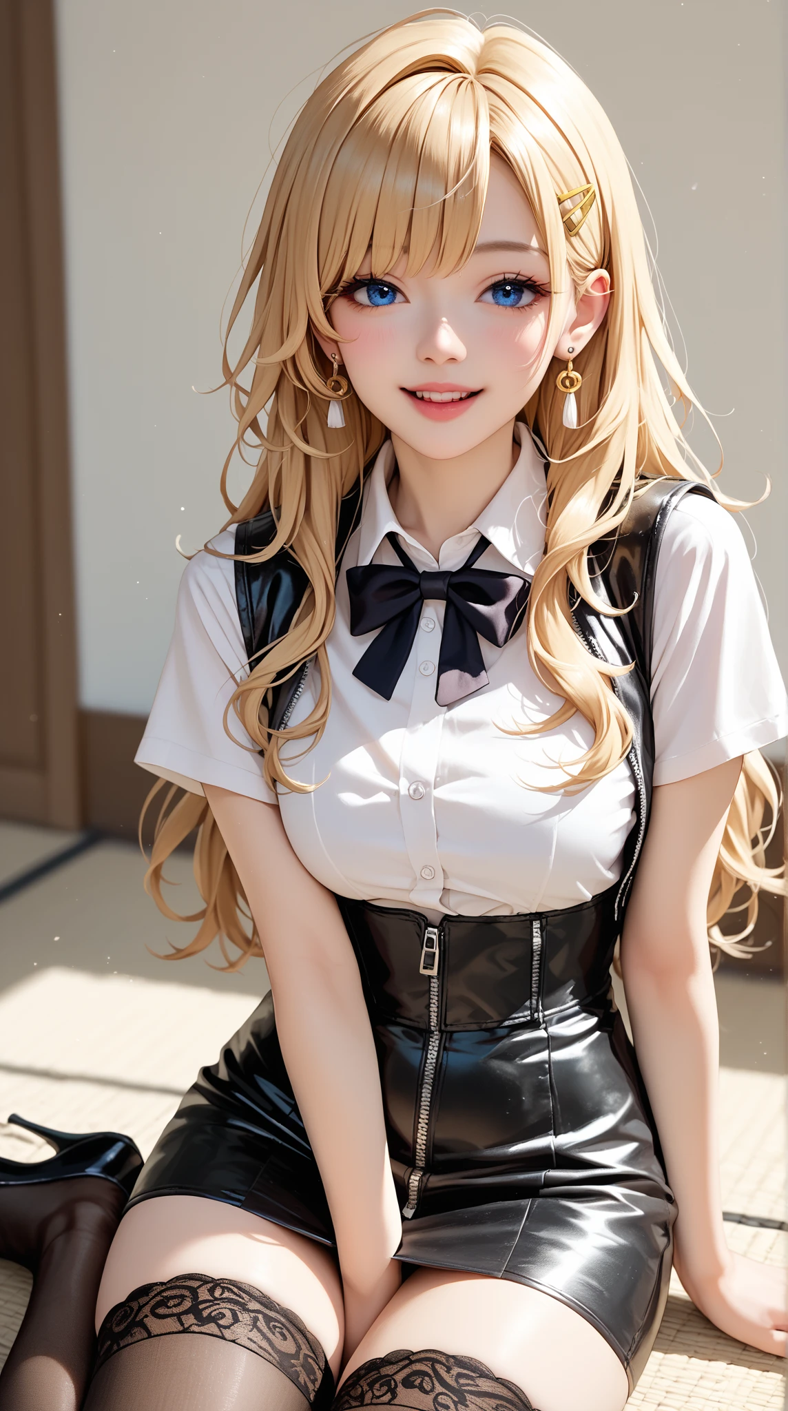 looking at viewer,high school girl,(wearing glasses:1.1),(random spread legs pose),(random sexy clothes),(Thin type:1.8),(large breasts),(random hairstyle),(Highest image quality,(8K), Ultra-realistic, Best Quality, High quality, High Definition, high quality texture, high detailing, Beautiful detailed, fine detailed, extremely details CG, Detailed texture, realistic representation of face, masterpiece, presence)