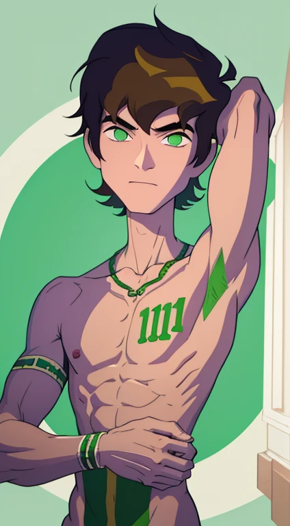 ((best quality)), ((​masterpiece)), (detailed), Deku from my hero academia as a feminin boy, seducing