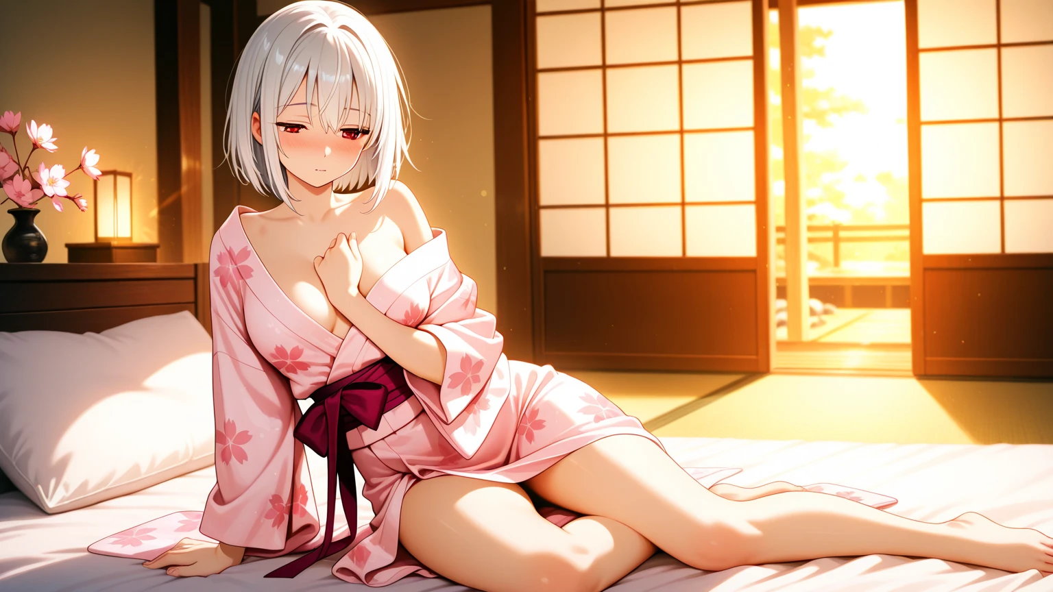 best quality, uncensored, prefect lighting, rating_explicit, very aesthetic, anime, Ultra detailed, 8k, ((yukata ,swept bangs , short hair , )), beautiful face, highly detailed, physics-based rendering, cinematic lighting , official art, anime coloring, detailed face, detail body,
BRAEK, nsfw
((2 girls )) ,(( yuri:)) , lesbians, 18 years old , pussy licking, cunnilingus, pussy juice, dripping, sweat, wet, shiny skin , tan skin , ahegao,
com on back, blush, orgasm, sweaty, drooling, saliva trail, indoor, Japanese Hotel, ((bare nipples )),blurry background,