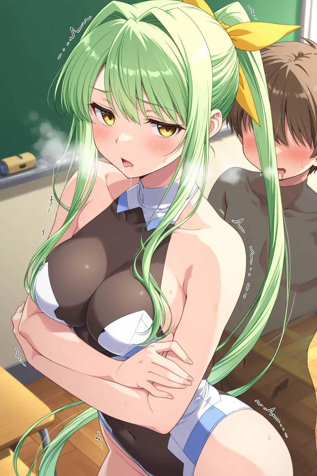 Girls Bothered Armrest Arm Tight Fringe Bending Bowing Big Breast Big Breasts Big Ass Black Socks Breasts Breasts Out Brown Eyes Closed Mouth Anus Exposed Exposed Pussy Glasses Female Focus Female Only Furniture Cups Green Hair Inside The House Inviting For Sex Leaning Against The Table Long Sleeves Long Sleeves Looking At The Viewer Megane Nipples Panties Down Panties Pink Underwear Ponytail Swollen Nipples school shoes elastic shiny skin shoe skindentation socks only woman alone individual focus table thick thighs tree trees underwear, cowboy shot, cute, zenin_maki, ponytail, glasses, bangs, green hair, brown eyes, outdoor, jujutsu_uniform, night, city, volumetric lighting, best quality, masterpiece, intricate details, tonemapping, sharp focus, hyper detailed, trend in Artstation