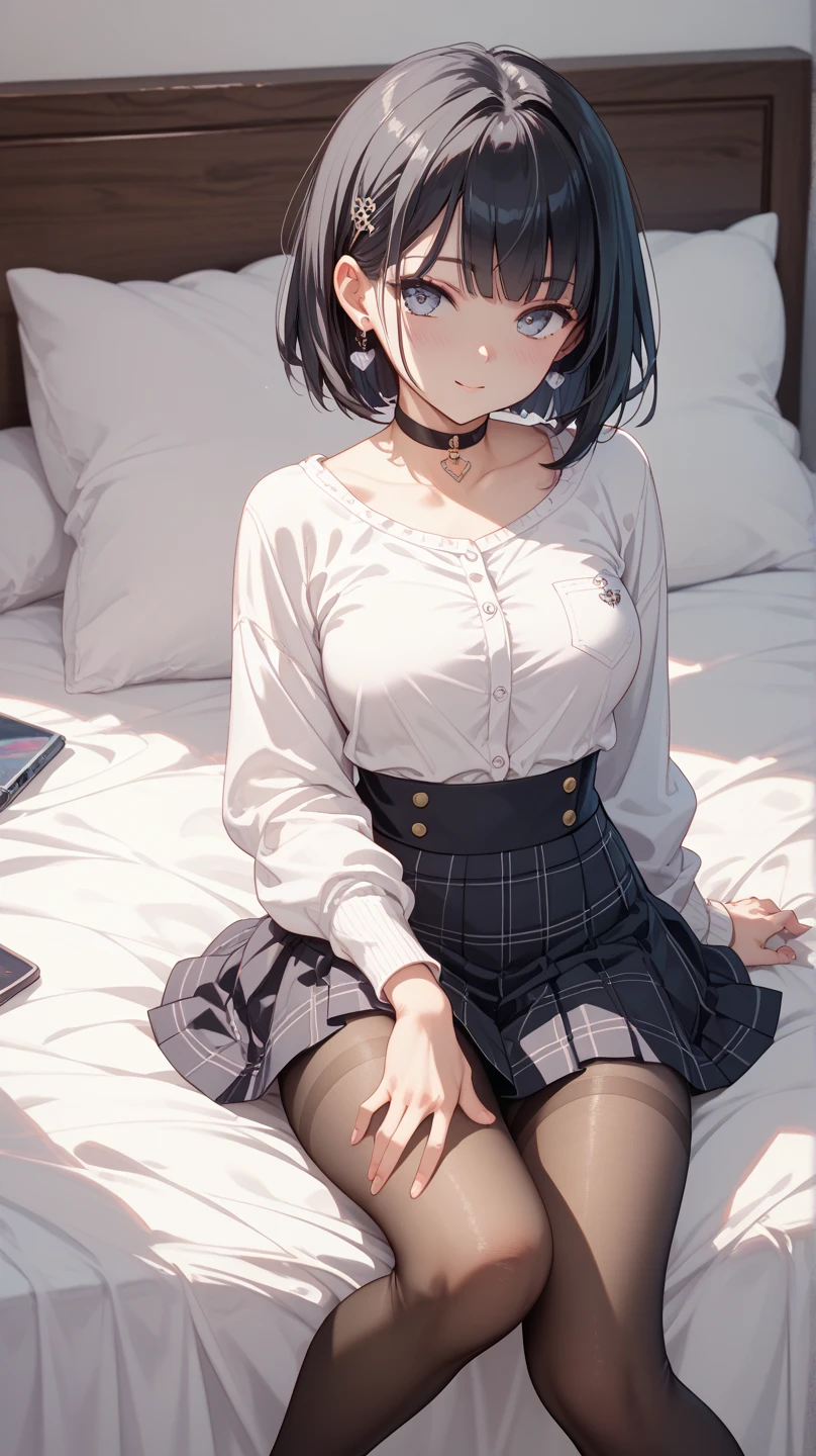 (Short cute girl，Small young student，Young delicate girl）,（masterpiece，Top quality)，Black Hair，squat，spread legs，sleepy