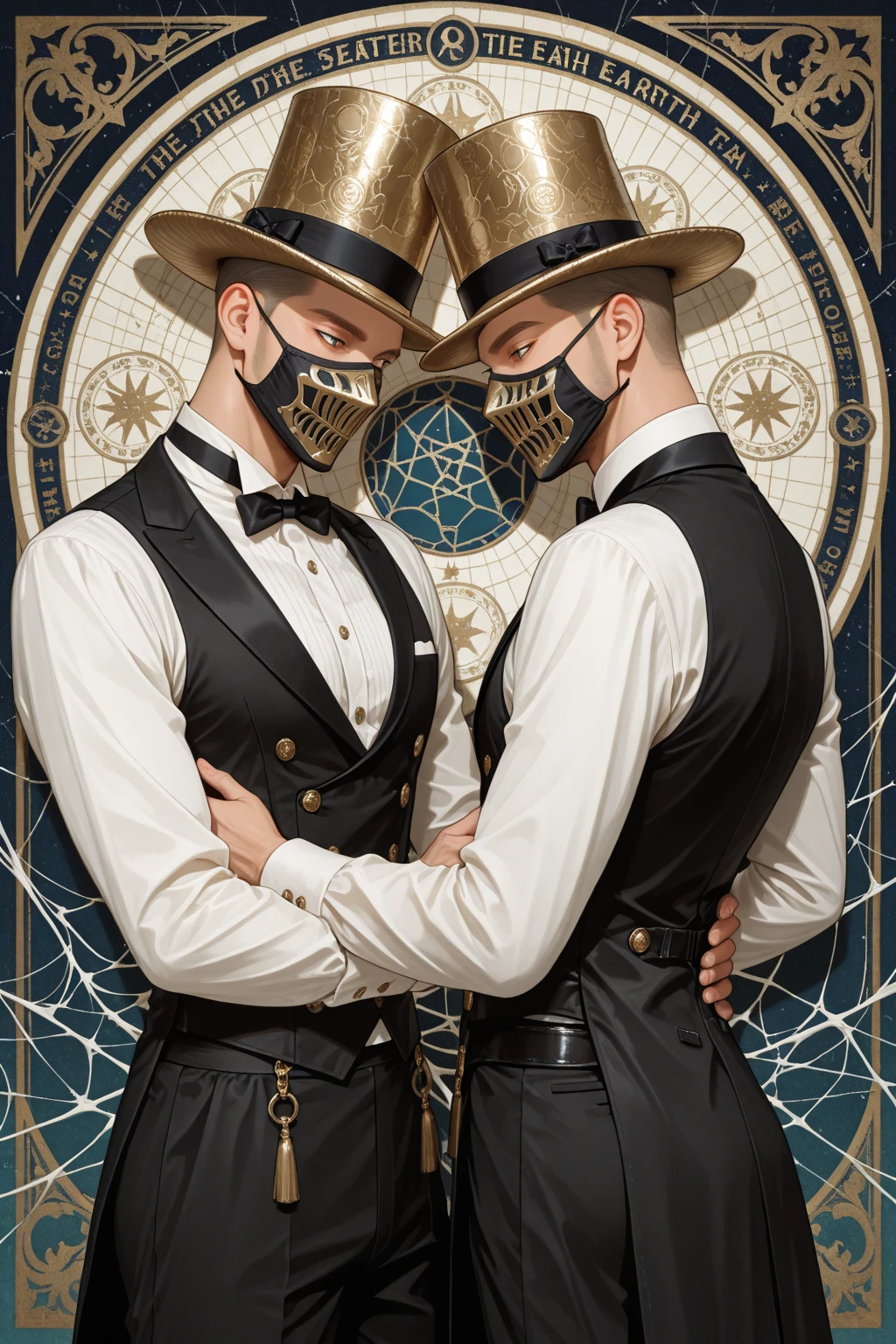 Halloween Men Square Black Half Up Twink