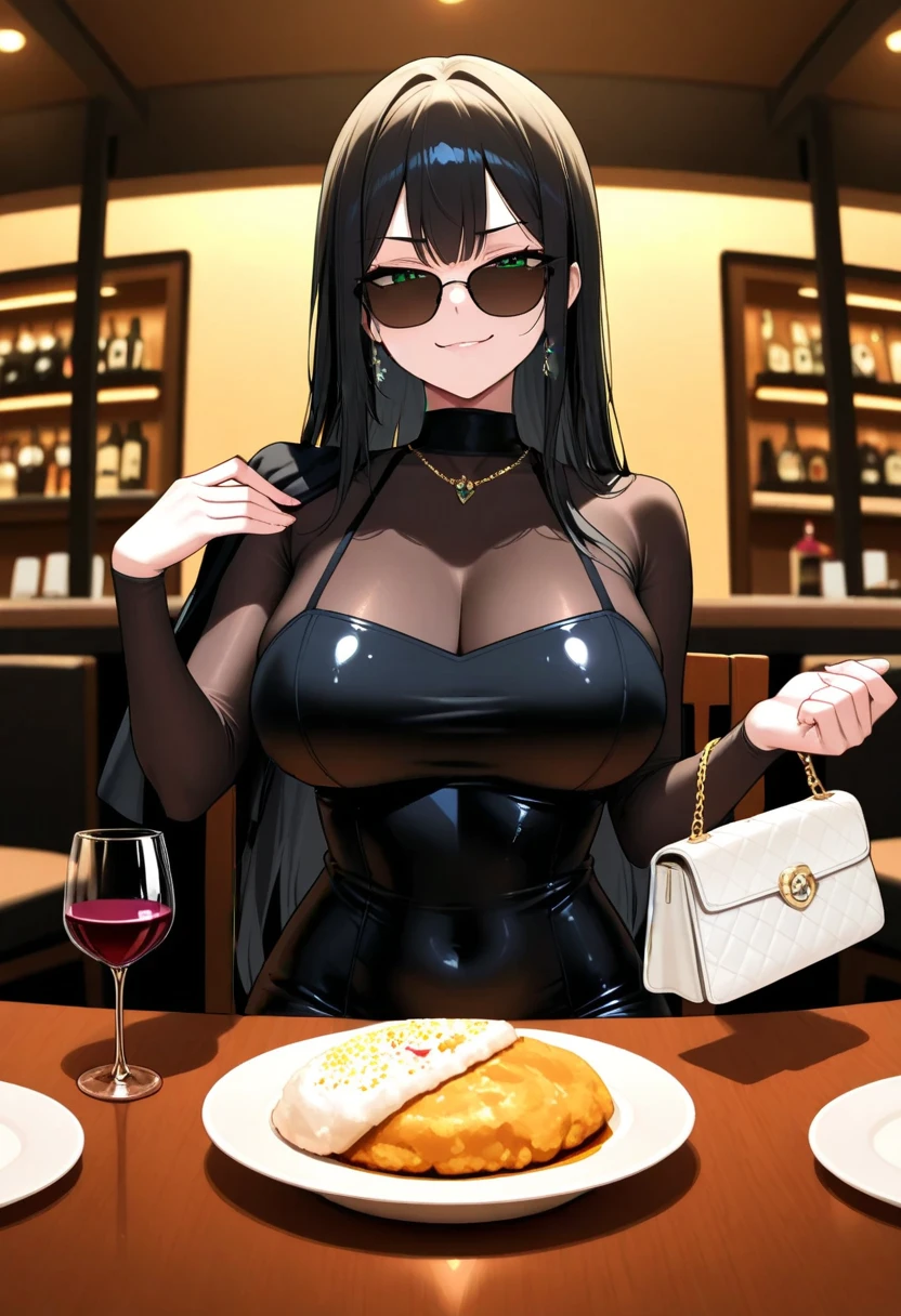 black hair,masterpiece,best quality,highres,ultra-detailed,aashizue,yellow eyes quality,highres,ultra-detailed,aashizue,,(facial mark:0.8),long hair,rabbit ears,playboy bunny,casino,holding tray,embarrassed,blush,standing,