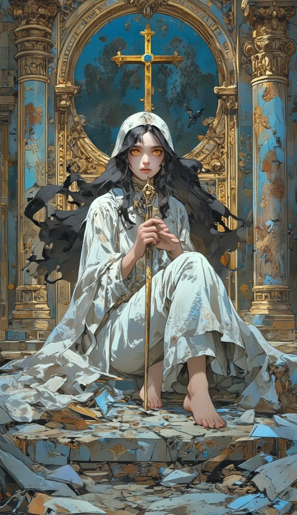 1 young woman sit, sad ,
abstract, artistic
gradient
by Jean Giraud Yoshitaka Amano
SimplepositiveXLv1