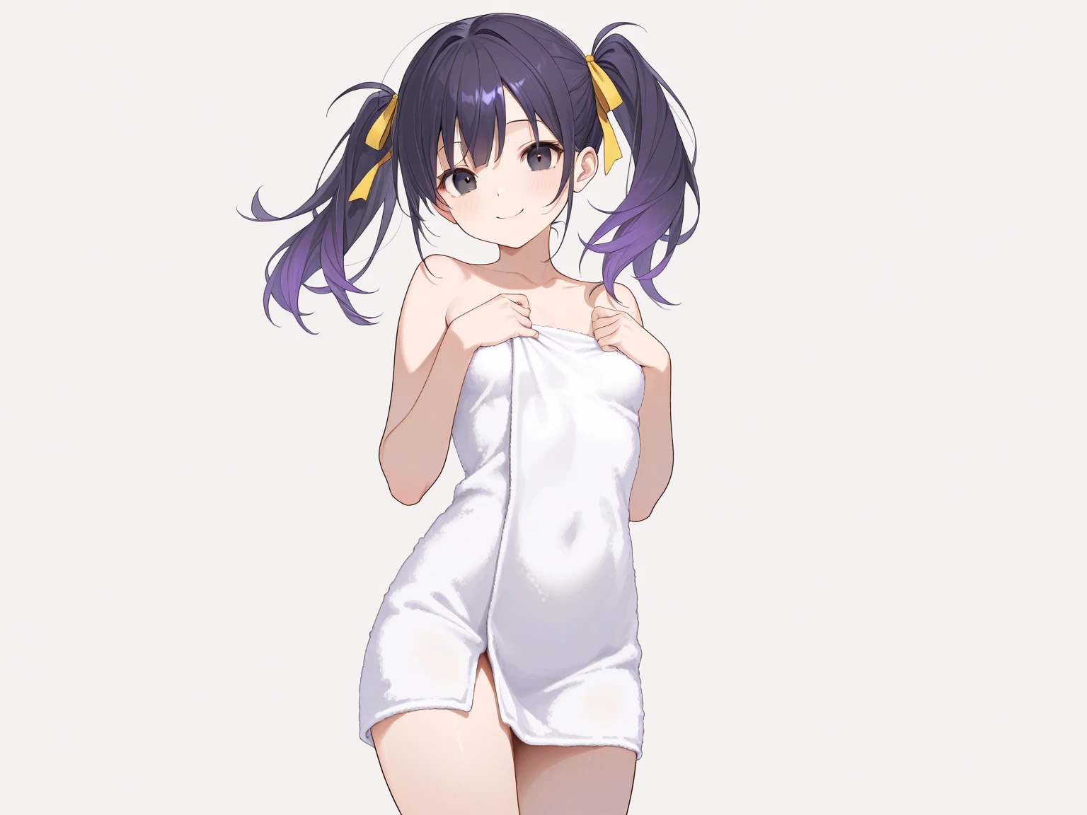 (((masterpiece, High resolution, perfect face))), beauty of China, 30 years old, beautiful face, white background, light purple bikini, embarrassed look, look at the camera, ((top quality eyes)), ((detailed texture)), standing and look at me, Married woman, cool women, ((high resolution eyes)), black hair, ass job, back