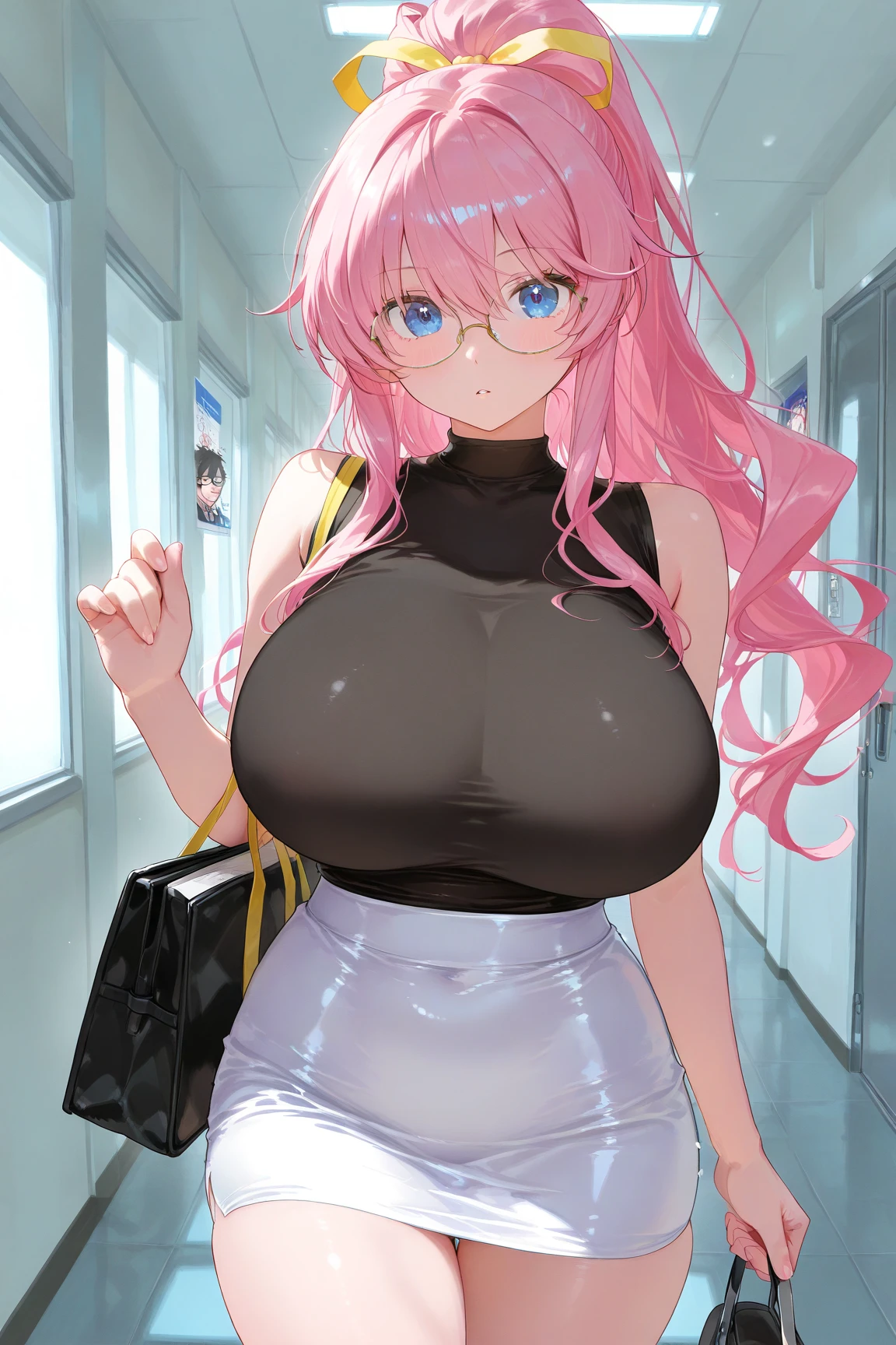 Cute pink hair、One girl in a cute dress、One girl takes to the bathroom、Look away、Standing、embarrassed from、Blushing、Keep your mouth shut、a street(Girl is peeing:1.7)、Mini skirt