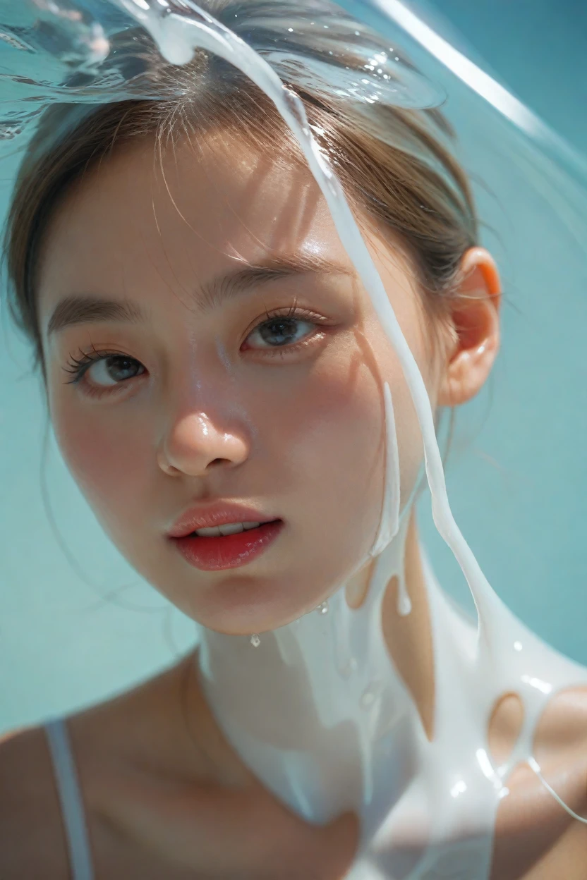 (Highest quality, 4K, 8k, High resolution, masterpiece:1.2), Very detailed, (Realistic, photoRealistic, photo-Realistic:1.37)、smile、Japanese、Blonde、(Completely naked)、(((Bukkake)))、Lips parted,