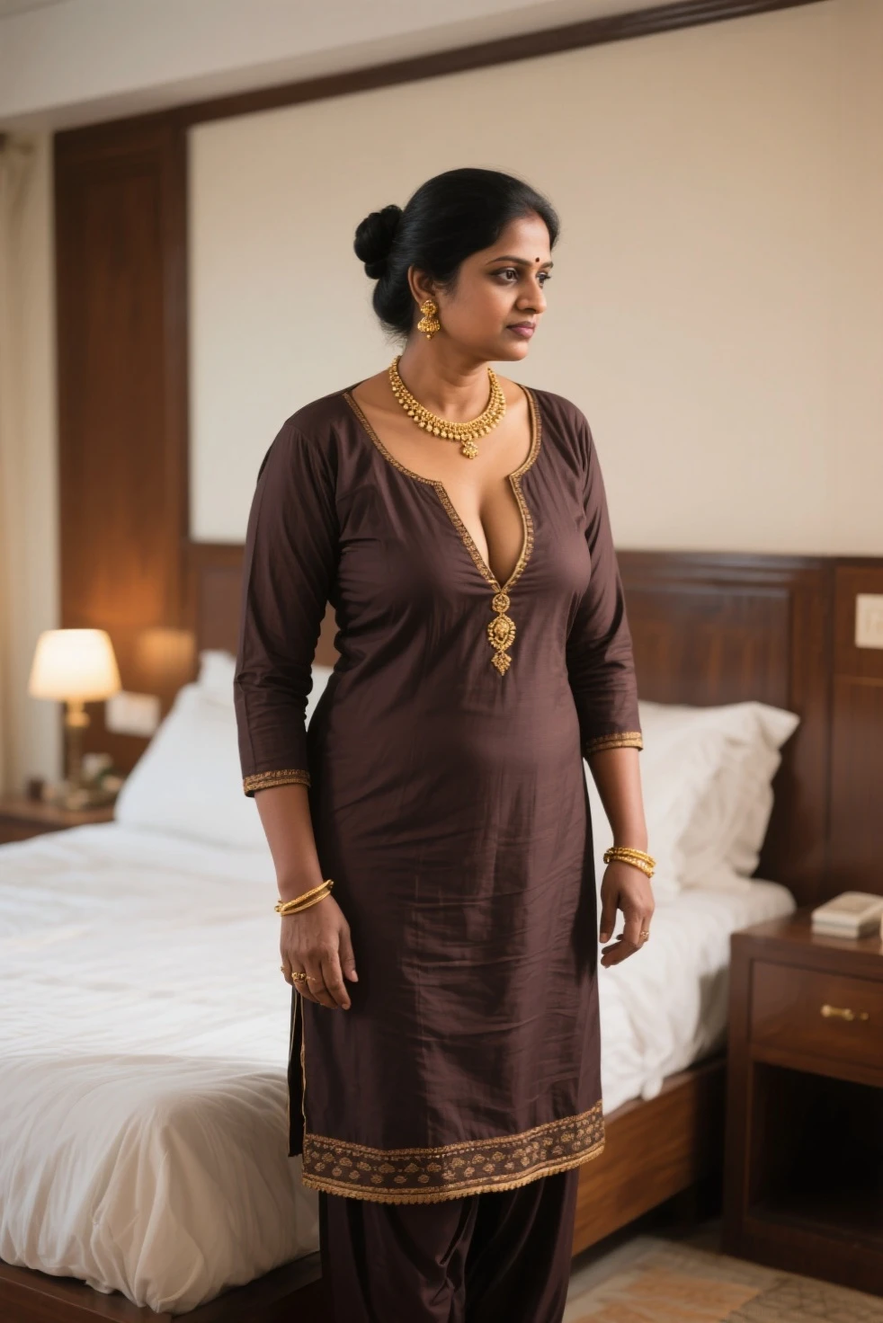 South Indian plus sized women, (cum Splash on her breasts and nipples, cum Splash on her gace, Splash of cum on her face, cum Splash on her blouse, cum Splash on her eys),