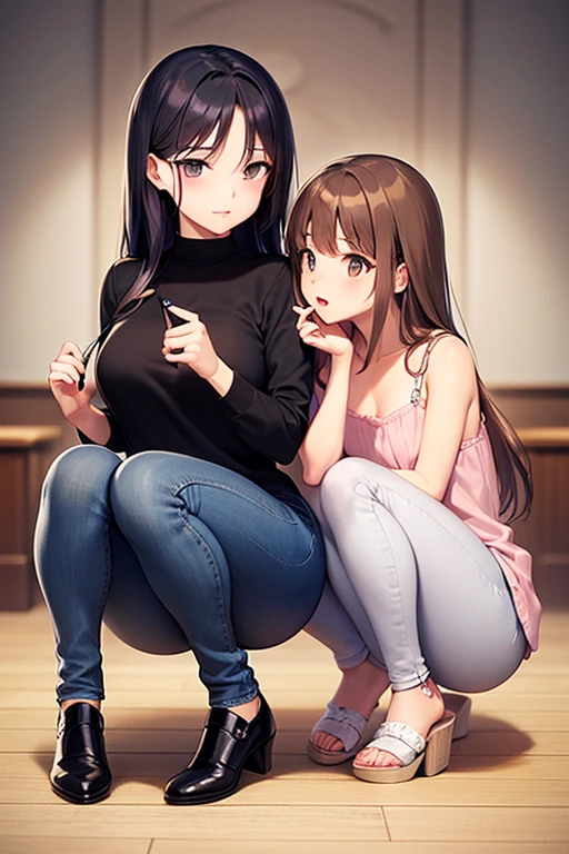 Busty mill sucking dick