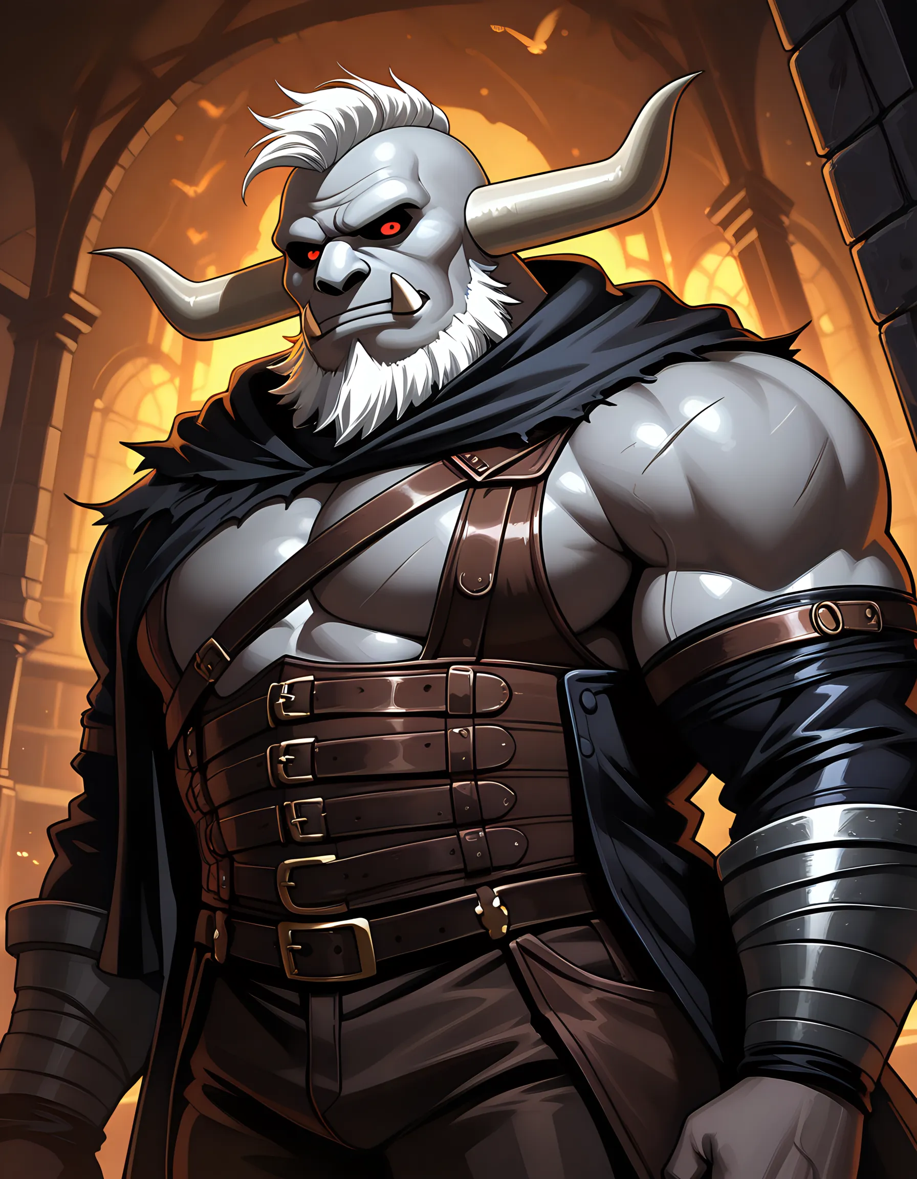 man in white ice armor + Dragao handles + skull death