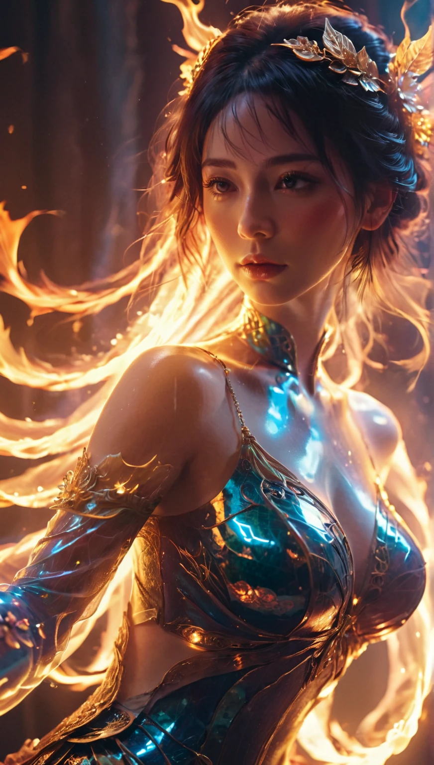 Tania,(((8k RAW photo, hyper realistic, masterpiece, best quality, crisp detail, high definition, high detail, very rich detail, sharp focus, sharp detail, colorful, rich color, cinematic, perfect studio lightning, full body photograph, mystic atmosphere))), (((fully naked) young colorful thunder goddess, (fully nude), showing pussy and nipples, smooth body, ideal body, naughty smile)), (thunder storm, thunder energy, (showing (pussy, vagina, genital, nipples))), ((wide thunder wings, tail)), ((very long sharp claws, thunder fingers)), (fighting in a destroyed city, burned city, night, storm), (( thunderbird behind)),