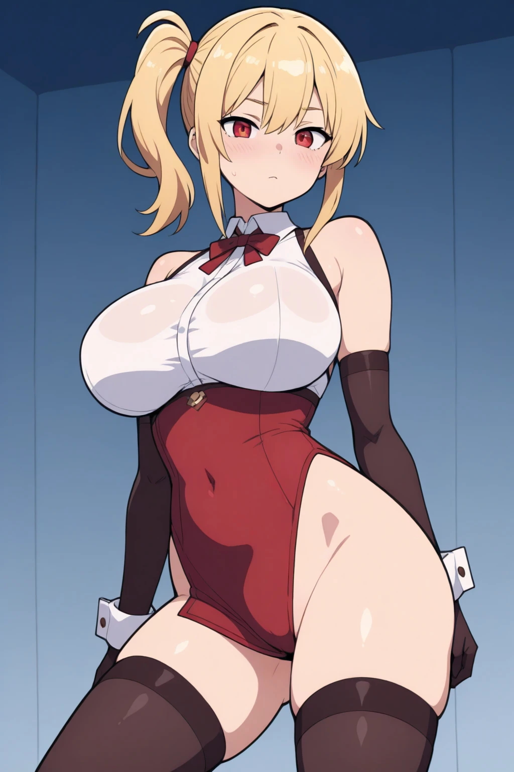 sfw(Ultra Quality,Masterpiece,Ethereal:1.4)(Gigantic Breasts:1.5)(breasts squeeze: 1.3)(bimbo 1.5)(Disproportional Tits: 1.3)(Realism:1.2)(Realisitc:1.2)(Absurdres:1.4)8K,Ultra-Detailed,((Detailed Beautiful Mature Face)), Slutty Expression,Gyaru,Adult,Rocks,Park,(Sitting:1.4)Sitting on Rock,Trees,Plants,(Bush:1.2)(Solo:1.4)1Girl(Facing Viewer:1.2)Intricate Body Details(Milf: 1.5)(Curvy:1.2)Average Waist,(Voluptuous: 1.3),(Curvaceous: 1.3)Yuuki Asuna,Honey Blonde Hair[Long Hair](Sidelocks:1.2)Seductive Posture,Sexy Pose,Alluring[[[[intricate-perfect-fingers-on-hands]]]] [Perfect-Hyper-Detailed Orange-Eyes],hand101,hoop earrings, platform heels,puffy lips,slutty make up,(thigh high stockings: 1.3)