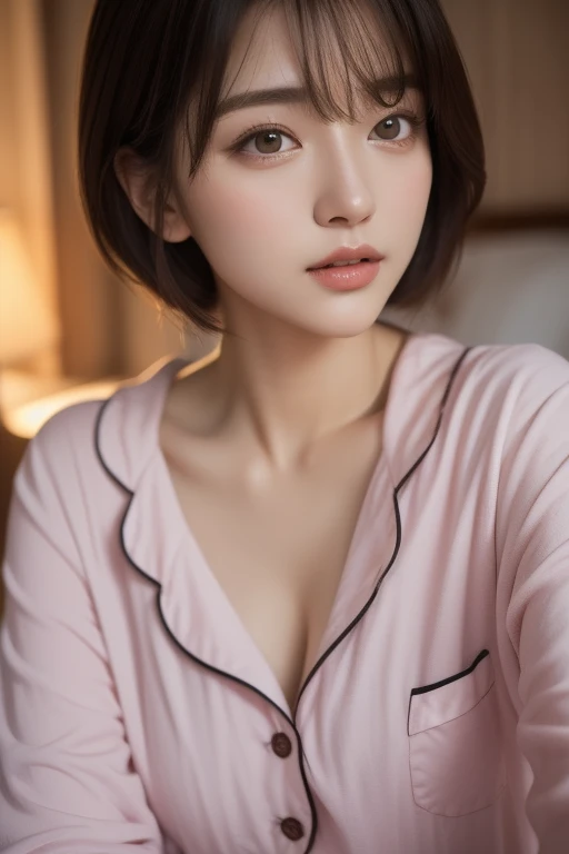 (Highest quality, masterpiece:1.3), shape, ((Beautifully detailed face)), beautifully detailed skin, Intricate details, Very detailed, Best image quality in 8K,(18 year old high school girl:Completely naked:2.0,pajamas,In the state of being undressed:1.3),A Japanese girl,Baby Face,(Detailed Hair,Bobcut:1.4,Black Hair),Detailed lips,Open your mouth,(Lying in bed,Sleep on your back:1.2,Top View,The whole body is shown),blush,Embarrassing,Realistic Face,Realistic Skin,(sexy:2.0,Masturbation:2.0,Clothes are disheveled),(Vibrant Skin,Moisturized Skin:1.2),Vivid lips,Lip gloss