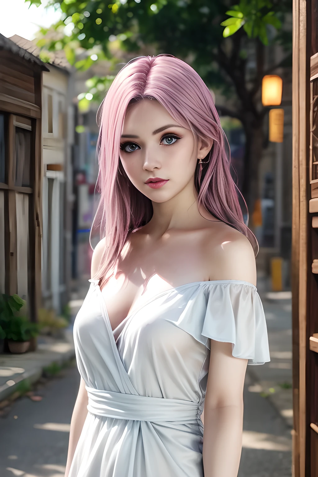 first person perspective,1girl,Elise,(Wearing Knitted vest, jeanlack-Rose)),stand,garden,jewelry,Tattoos,nighttime, full_moon,red lips,shiny skin,clavicle,charming body,Charming cleavage,(Masterpiece:1.5), (best quality:1.35),(reality:1.4), detailed,8K,CGI,Detailed hair,,expressive eyes, perfect face, real fingers,depth of field,Analogous Colors,Warm Tone,soft light,low Contrast,(Bright color contrast composition),soft shadow,