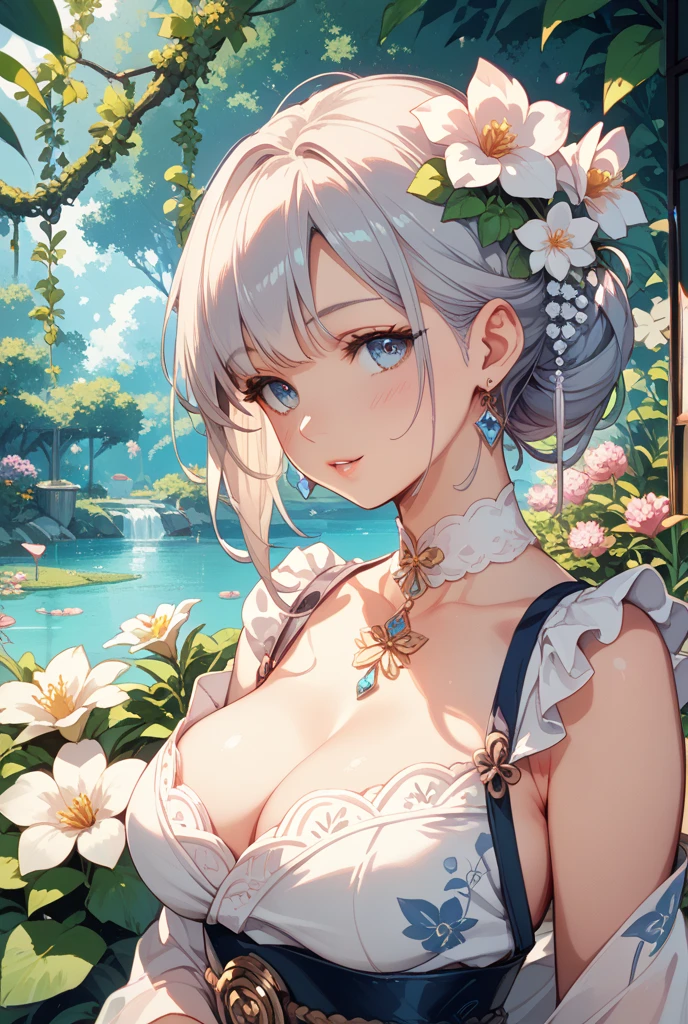 A girl crawls in a park at night,Clear sky in the background. Park benches and soft lighting, Rear photo, (Side photography), looking back at the viewer, (Masterpiece), ((Ultra-detailed)), (Highly detailed), (Expressionless), (Best quality: 1.2), 8K, hdr, A high resolution, absurderes: 1.2, Object perspective, Blurred background, Bokeh: 1.1, Lens flare, (vivd colour: 1.2), High quality texture, Detailed texture, High-quality lighting and shadows, a face with perfect proportion, full bodyesbian, Mature and excited body, Detailed skin texture, vibrant, pale and radiant skin, natural saggy breasts, gigantic bosom: 1.5, High waist, Narrow waist: 1.3, Wide hips, Full buttocks, Detailed beautiful face, (PureErosFace_V1:1.3)(Ulzzang-6500:0.4) Detailed beautiful eyes, Symmetrical eyes, Perfect eyes, Seductive eyes, Beautiful nose, High nose, Clear blush, Detailed lips, Earrings, hoop earings, necklace, jewelry, Sapphire heart necklace, Silver-toned high-heeled sandals, Seductive expression, Smile, Perfect hands, Delicate and beautiful fingers, Detailed beautiful legs, photo-realistic hair, detailed hairs, (Silver dress, Red dress, Blue dress), Japan goddess, Long hair, Blonde hair, (Red eyes: 1.5), Hair ribbon, Bob cut, Red hair ribbon,),Huge breasts,japanese beautiful woman,Blush,