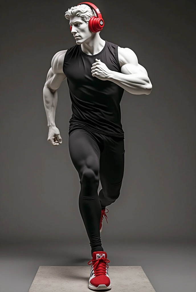 make me a prompt of a athlete with complete body hands face and foot side view or front view whole body 