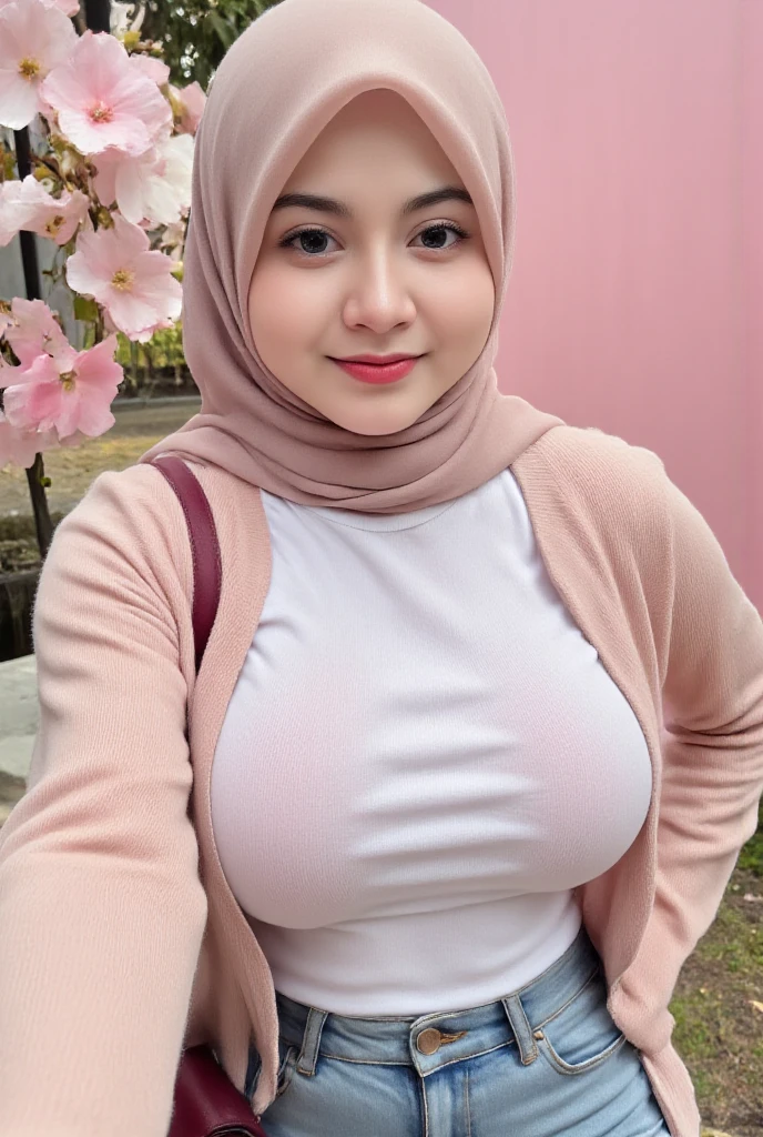 Jumbo (Sexy Lingerie Dress), adorable, 1 girl, (face to face), 10 years old, baby face, happy, half body portrait, (face details: 1), (eye details: 1), ((big breasts)). wearing transparent transparency soft long shirt, hijab .. Cute posed. proportional body. Ultra High Res. realistic: 1.4, UHD, (floral pattern), view from side seductive pose