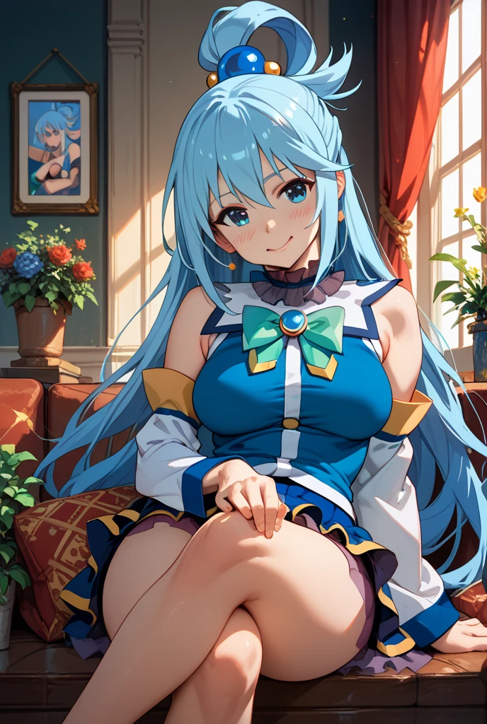 (masterpiece), (best quality), menina_aqua_konosuba, ((ultra-detailed)), (highly detailed CG illustration), (no expression),