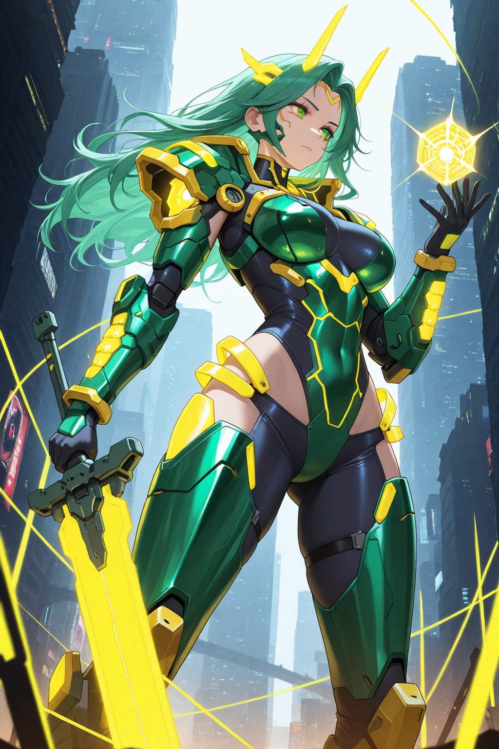 (Extremely detailed CG), (Highest quality),(full body),(( Squat,Spread your legs,Strike a Pose)),1 girl,alone, Akatsuki Kirika,symphogear,Perfect Face, Glowing Skin, Glowing Skin, Wide Hips,Tight waist,Knee-high boots,Elbow Bag,1 girl, Long Hair, Big Breasts,Thick thighs,sunset,Octane,