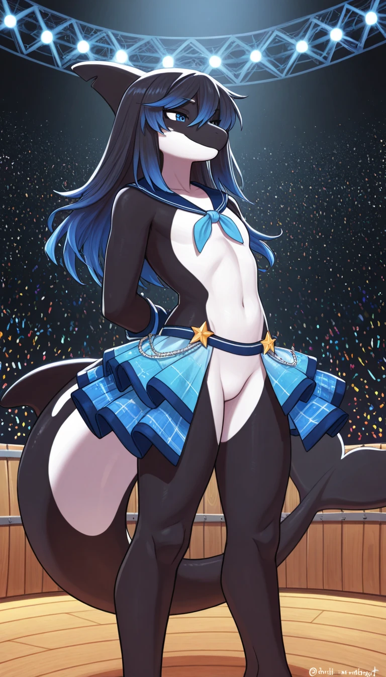 (((shining armor))), (((sailor uniform))), (((my little pony))), (detailed), ((realistic light)), ((masterpiece:1.1)), 4K, ((panties down)), ((realistic shadows)), very big butt, ((fat breasts)), (((black eyeshadow))), (((femboy:1.4))), (((sheer bra))), (((on knees))), ((dripping tongue out)), ((big pink glossy lips))