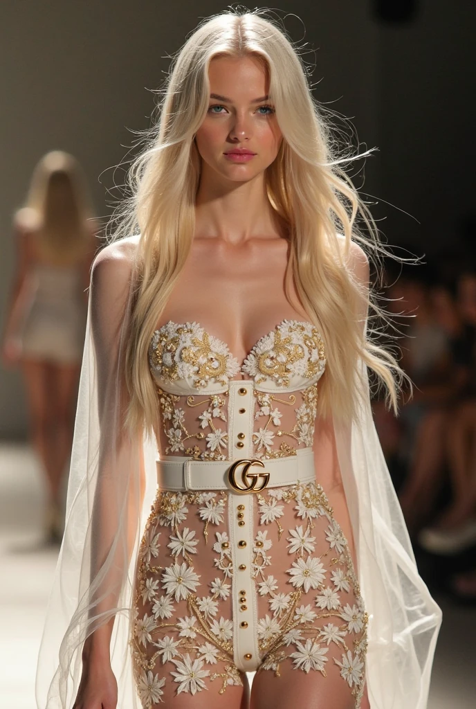 Fernanda Tavares, a supermodel from the 2000s, has the following physical characteristics:
- Her height is 178cm, bust is 86cm, waist is 61cm, hips are 86cm, and shoe size is 25cm.
- Her hair color is blonde and her eyes are blue.
- She has a sharp and modish face, with high cheekbones and a distinct jawline.
- Her style is tall and slender, with attractive curves in her bust and hips.
- She has an edgy and sexy fashion sense, and has been featured in numerous runways and advertisements for brands such as GUCCI, VALENTINO, CHANEL, RALPH LAUREN, MICHAEL KORS, Calvin Klein, Dior, Dolce & Gabbana, Marc Jacobs, Versace, Givenchy, Celine, Victoria’s Secret, and ZARA.
- In 2000, she won Vogue's "Best model of the year" award.