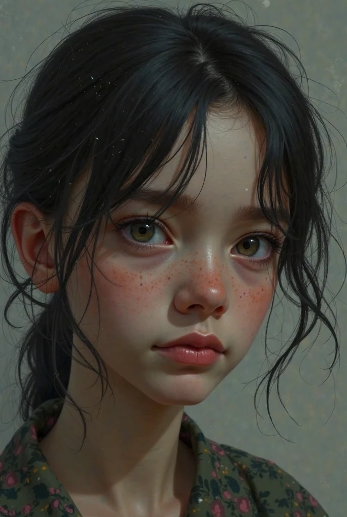 Avec des taches de rousseurs 