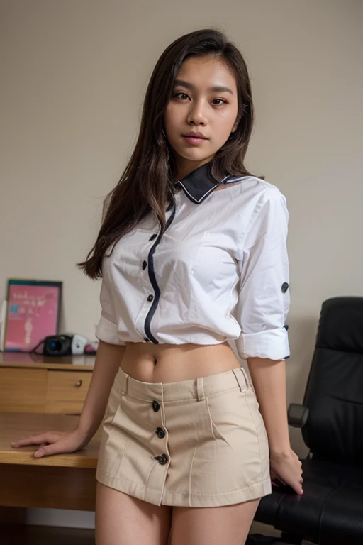 Asian girl sweetheart nurse uniform tan skin