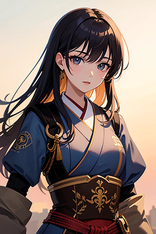 （Close-up of the painting style，8k ultra high definition，Masterpiece grade vista CG wallpaper）Magnificent sky，美丽细致的眼睛，cute girly，Perfect slim body，Colorful Mongolian costumes，Pure eyes，Smooth skin，Walking on the steppe on horseback，Background sky blank clouds，Multicolored flowers，tussock。