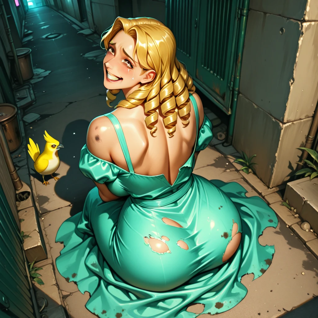 (link:1.5), legend of zelda, GS-Womanly, full body
1girl,  (((bimbo))),(hoop earrings, puffy lips, painted lips, thick lips.:1.2) ((platform heels))
blonde hair, (wide hips:1.2), thick thighs, bursting breasts, huge ass
 (full skirt),navel, tube top, o-ring top, 
high resolution,(masterpiece), (photo realistic1.4), ultra high res, best quality, 8k,nsfw,detailed background,(at night,outdoors,narrow alley:1.6),outdoor unit,pipe,trash,(trash box:1.3),Sweat, Wet, (gigantic breasts:1.2), (female ejaculation:1.3), Trembling girl, (slut:1.5), drooling, (covered in semen:1.5), Trembling girl, (cumdrip:1.5), (cum string:1.5), (excessive cum:1.5),cum overflow, creampie, cum in pussy, cum on body, (cum on clothes:1.5), blonde, tattoo sleeve, tattooed arms, full tattoo, tattooed body,