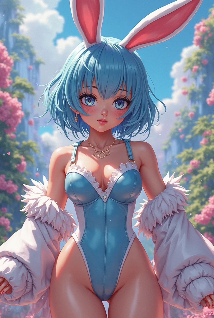 (photorealistic:1.8, highest quality:1.8,8K masterpiece:1.8,High resolution,muste piece:1.8),snow mountainに立つ1人の23歳の女性,fantasy,(tight mini dress、Transparent Shawl、Elegant earrings、choker), blue eyes,detailed eyes:1.7,double eyelid:1.6,detailed eyes:1.8,beautiful skin:1.8, (looking at the camera:1.2),(Photo seen from below:1.3),(long Hair:1.2,Fluffy Bob Cut,Beautiful shining blue lime hair:1.5), expression(Sly Smile:1.3,face turns red:1.3),(Moderate chest:1.3),Pause(Seductive pose:1.5),background(snow scene:1.5,snow mountain:1.3,Psychedelic fairyland forest),(slender:1.2),(detailed perfect face),normal hands:1.5,normal finger:1:5,normal feet:1.5,(cameltoe)