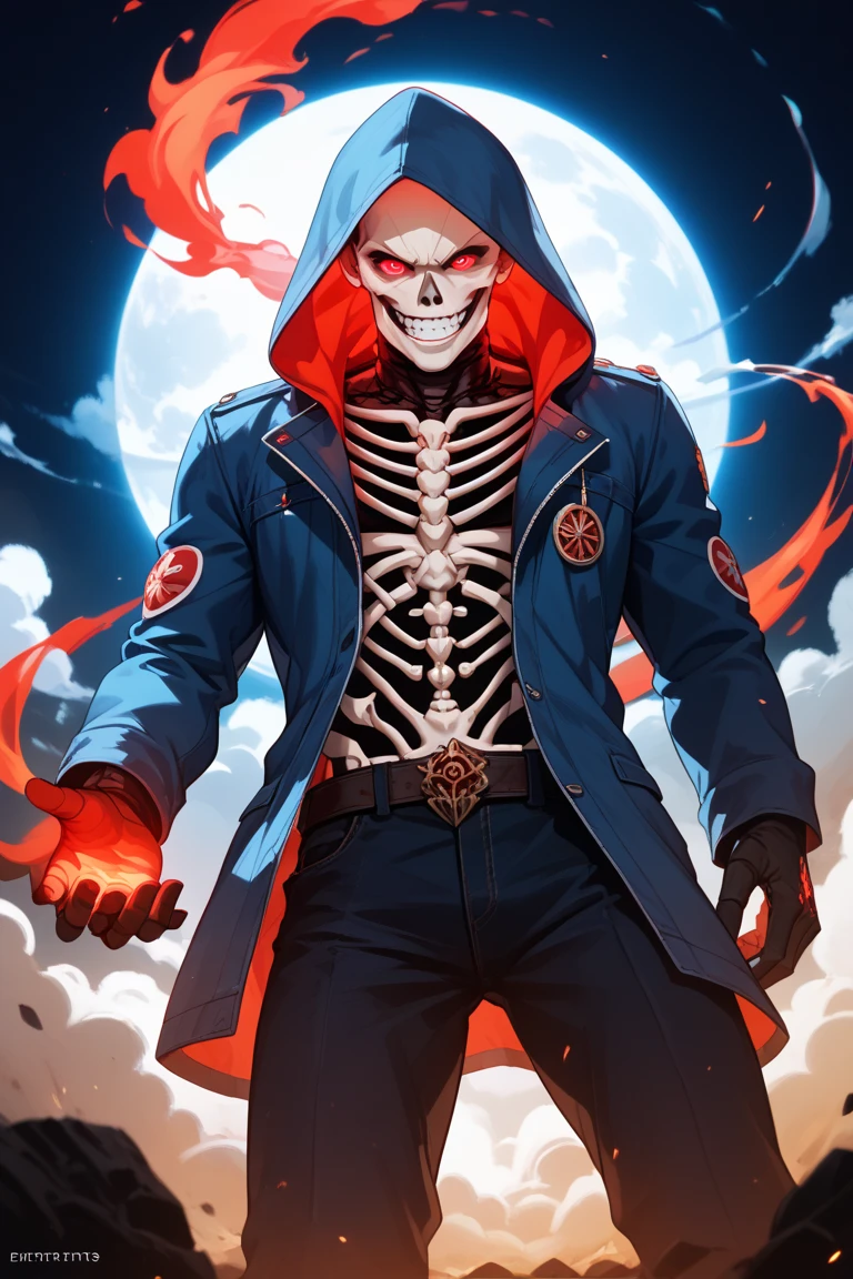 
8k, extremely detailed, film lighting, wizard skeleton with red eyes holding a crystal ball