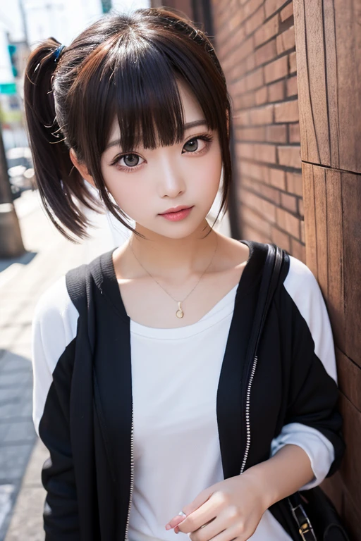 1 Mickey mouse and 1 school girl idol, in Disney land
