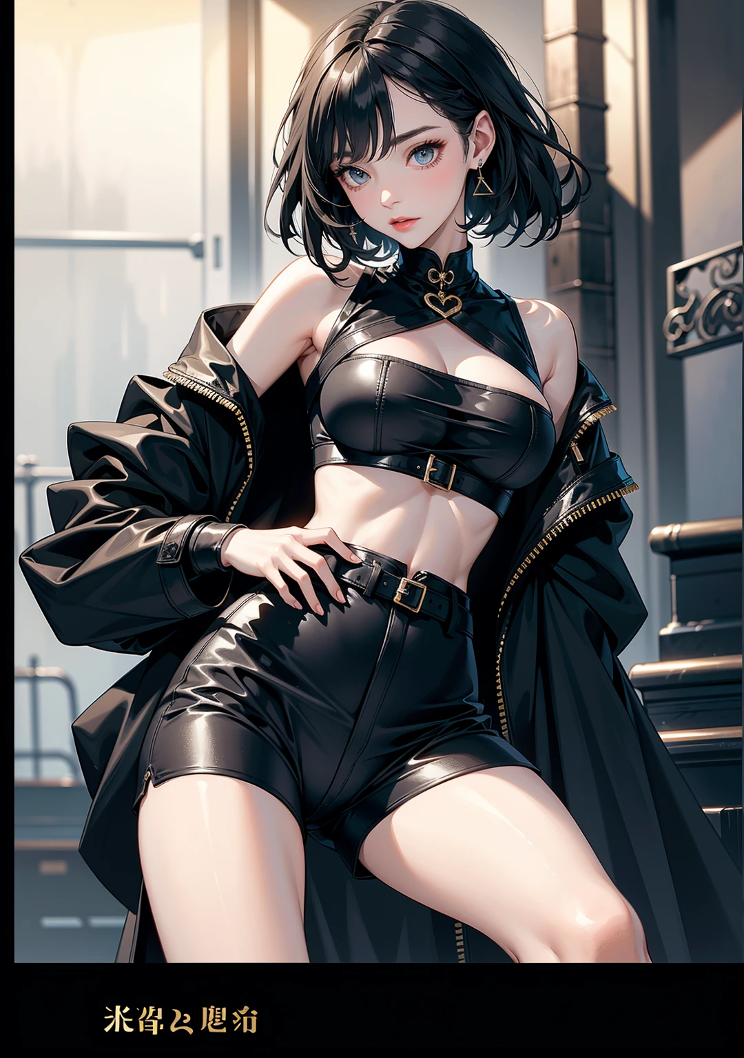 ((Biologically correct limb count))、((Full Body Shot, Full-body photo including face、Head to toe photos))、4K、masterpiece、((Focus on the face))、((Symmetrical facial features))、Eyes of meticulous depiction、Beautiful woman、Excellent style、Beautiful feet、(Black Stockings、High heels with anklets)、Facial detailing、Small earrings、necklace、((Close-up photo of the upper body))、(Latex shirts、Latex skirt)、Morning park scenery during cherry blossom season、(( Sweating profusely))、Low - Angle、(Shy)、